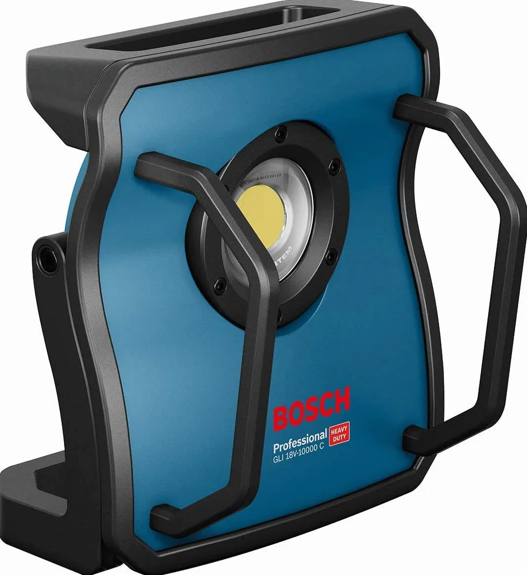 Bosch Professional system 18V: akumulatorowa lampa budowlana GLI 18V-10 000 C (strumień świetlny 10 000 lm, maksymalny czas pracy 18V 12,5 mih)