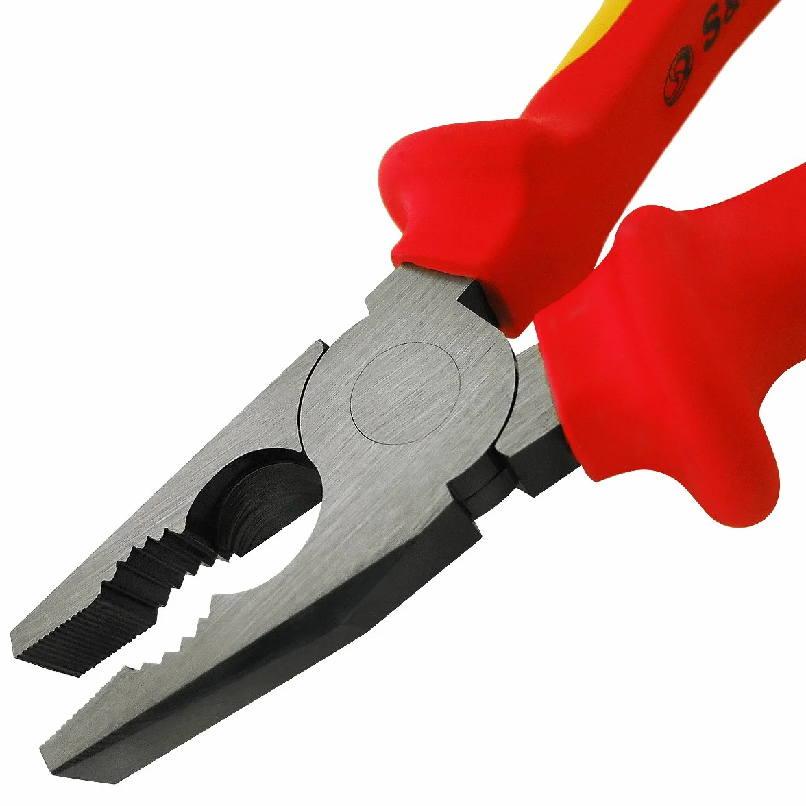 S&R Szczypce kombinowane z certyfikatem VDE 200 mm 1000 V, szczęki 41 mm, stal 60CrV, HRC 58-65, fosforanowane