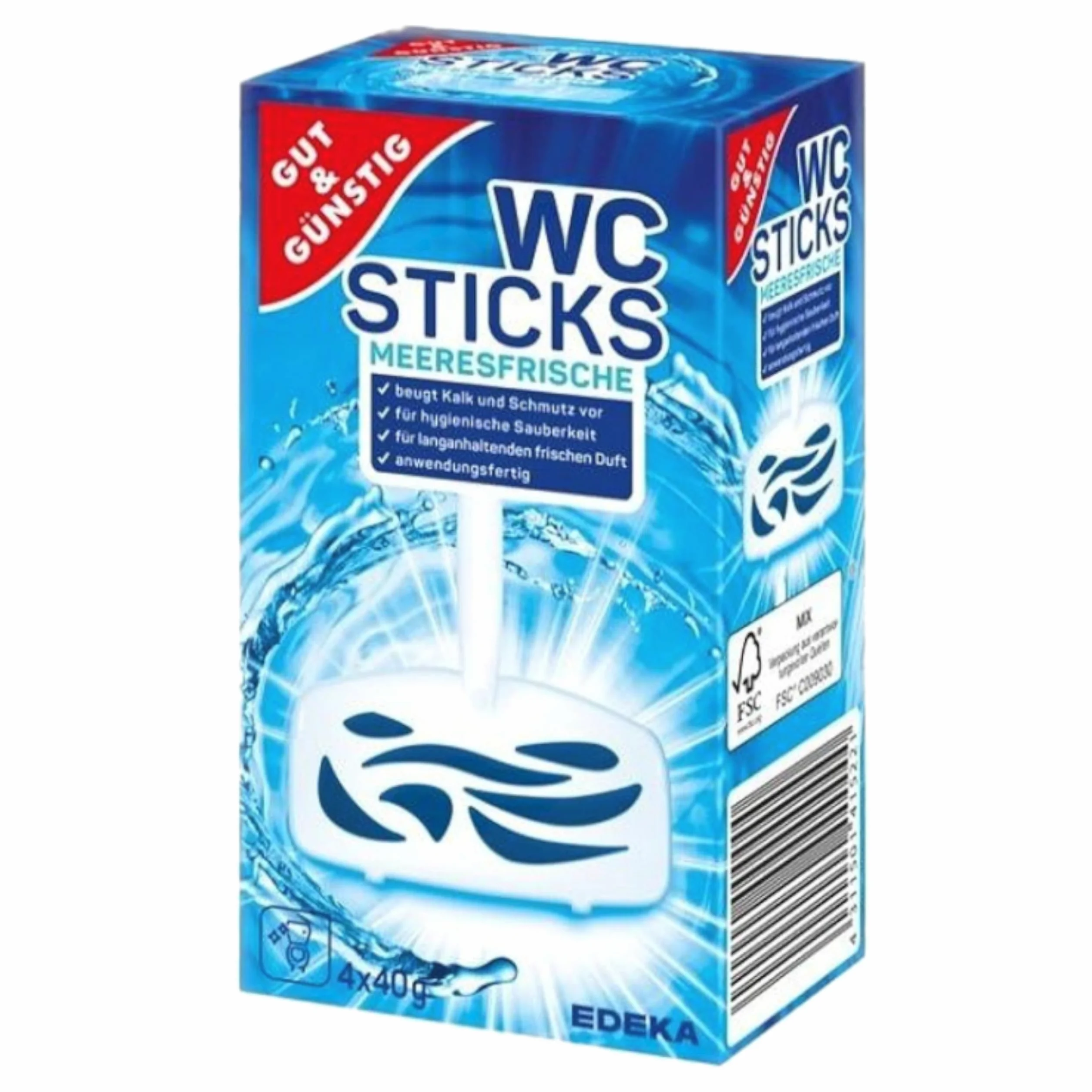 G&G Zawieszka do WC Odświeżacz Ocen Zapach Morski Do Toalety 4 Sztuki 4x40g