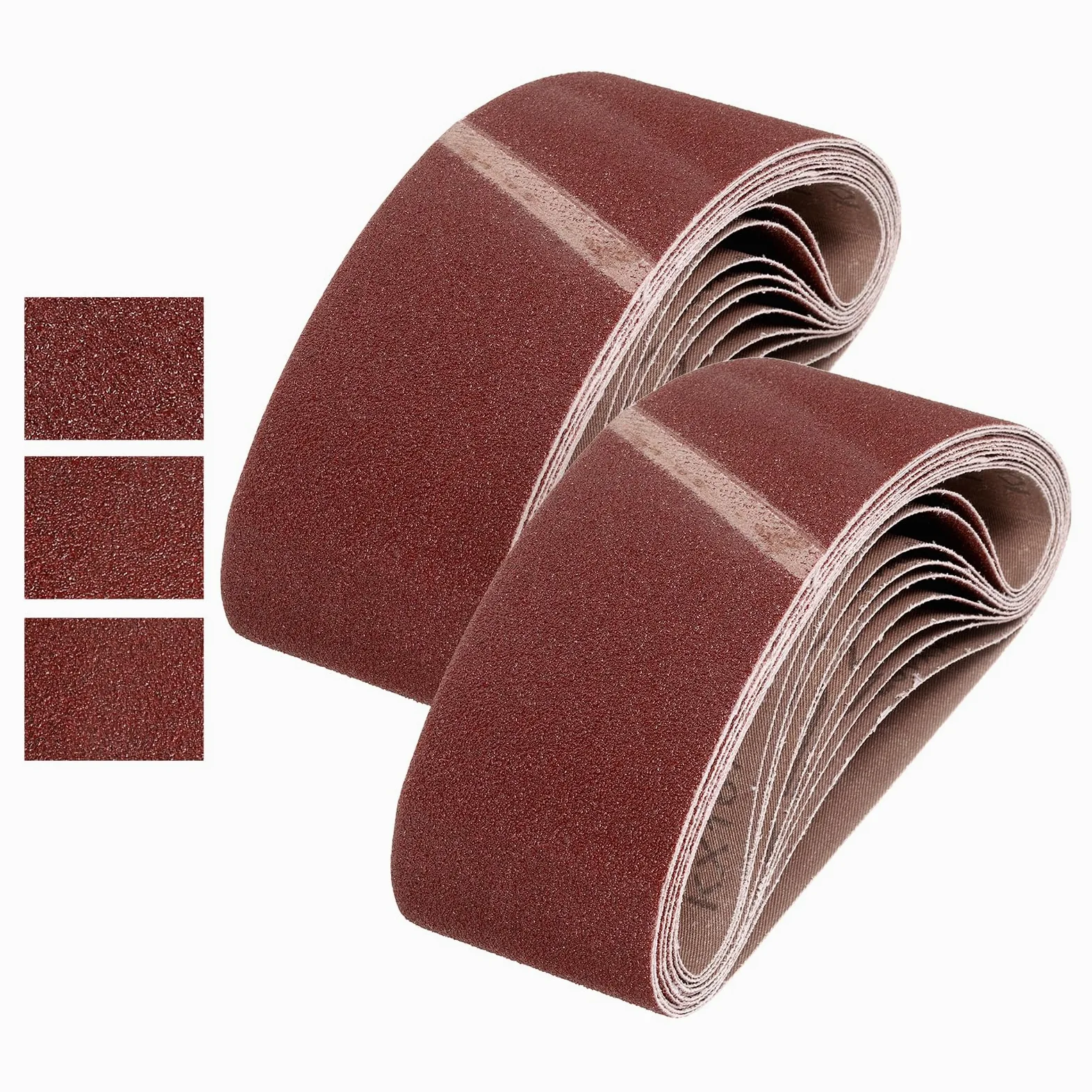 QUARKZMAN Paski szlifierskie 76 mm x 457 mm, 24 szt. 40/60/80, pasek ścierny z tlenku glinu, do obróbki drewna, polerowania metalu, ostrzałki do noży