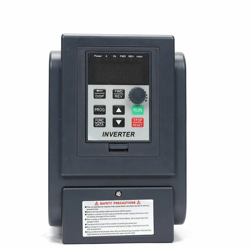 Regulator prędkości obrotowej, regulator napięcia, przetwornica częstotliwości, silnik elektryczny 230 V, 5 A, 0,75 kW, sterowanie PWM, V/F Open Loop