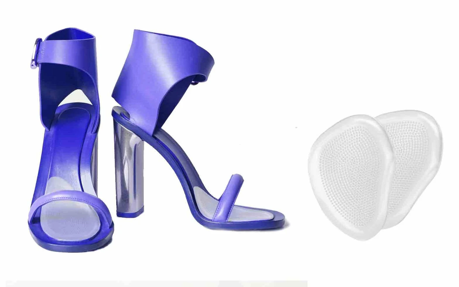 Półwkładki Żelowe Lady Super High Heel Antypoślizgowe Przezroczyste Poduszki do Butów Samoprzylepne