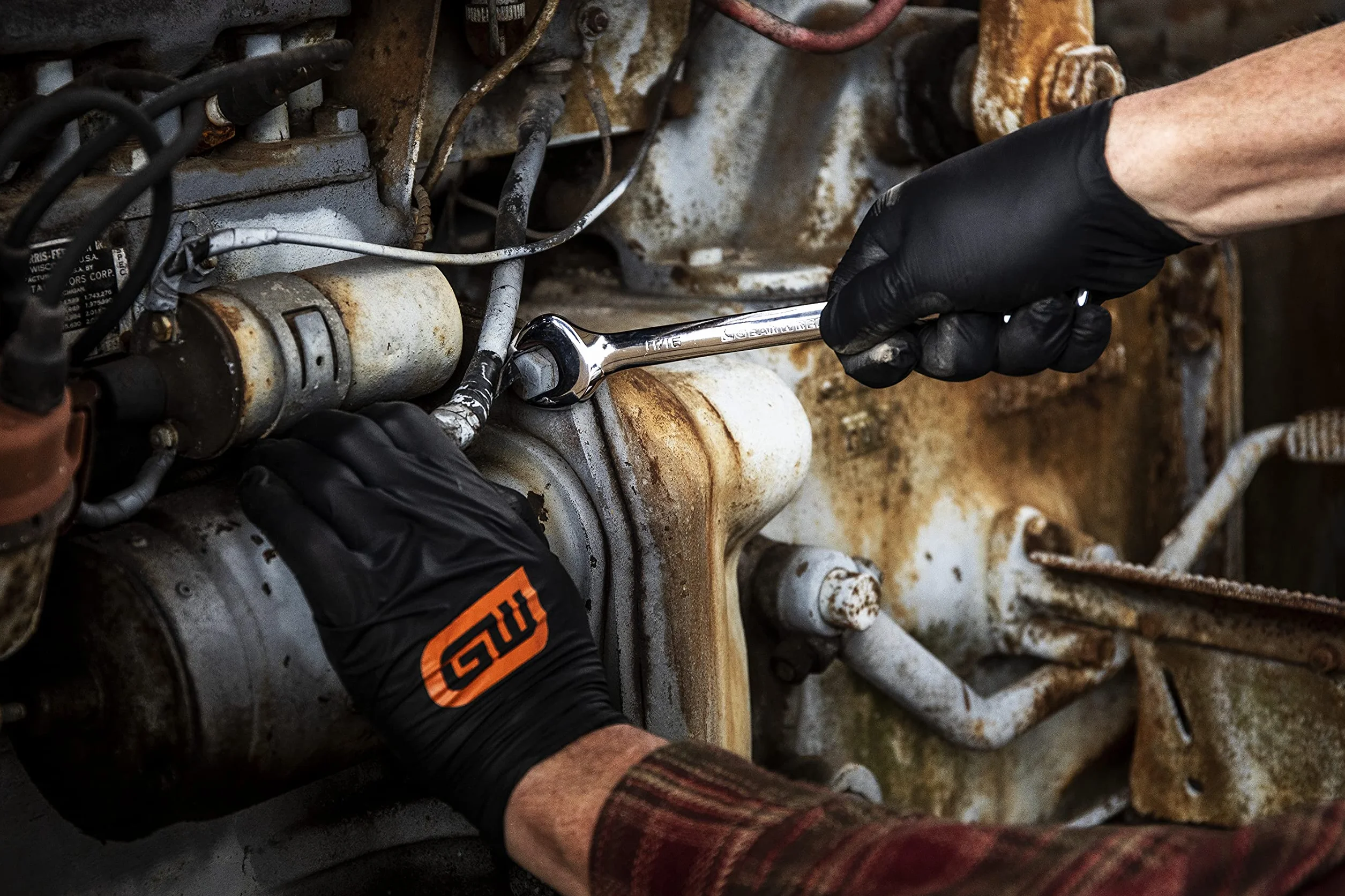 GearWrench 9032 klucz płasko-oczkowy z grzechotką, 12-częściowy