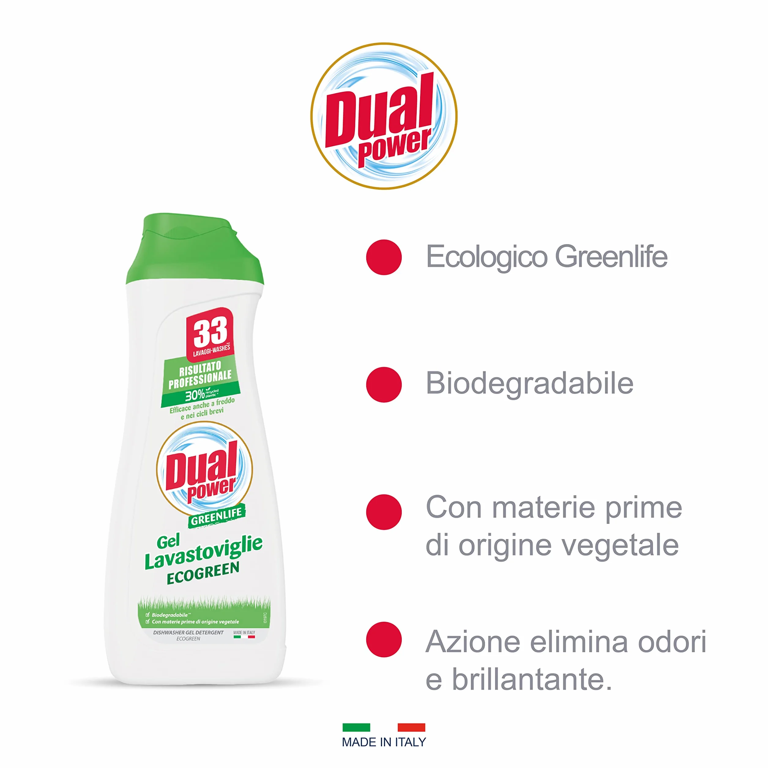 DUAL POWER GreenLife Ekologiczny żel do zmywarki 660ml