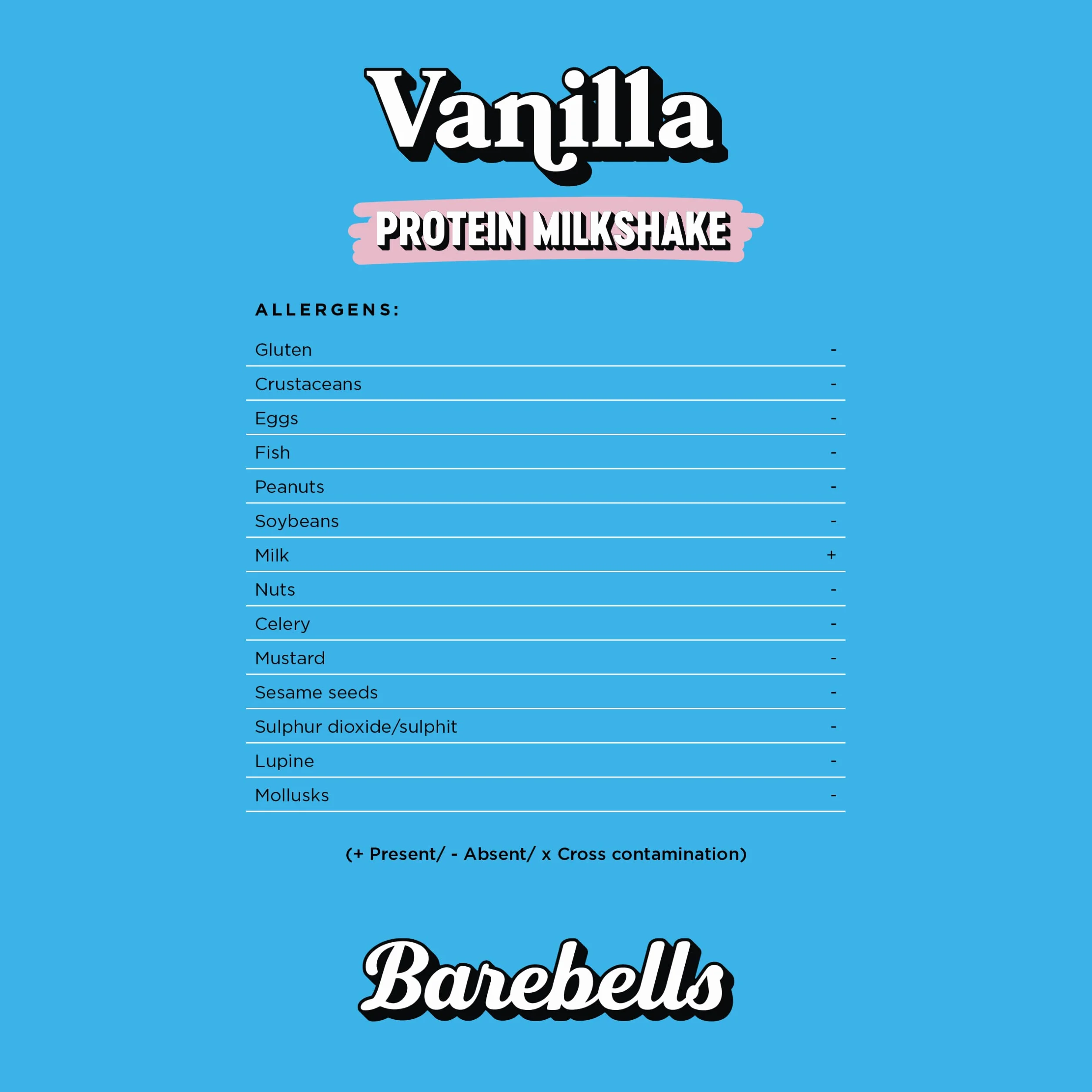 Barebells Milkshake Protein Drink, 8 x 330 ml Vanilla