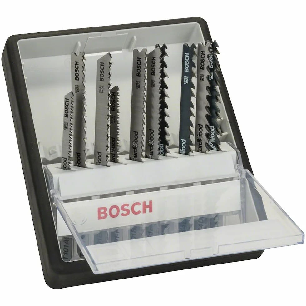 Bosch Professional Zestaw brzeszczotów do wyrzynarek Robust Line Wood Expert 10-częściowy T 101 AO T 101 B T 101 BR T 101 AOF T 101 BF T 101 BRF T 244 D T 144 D T 144 DF T 144 DP