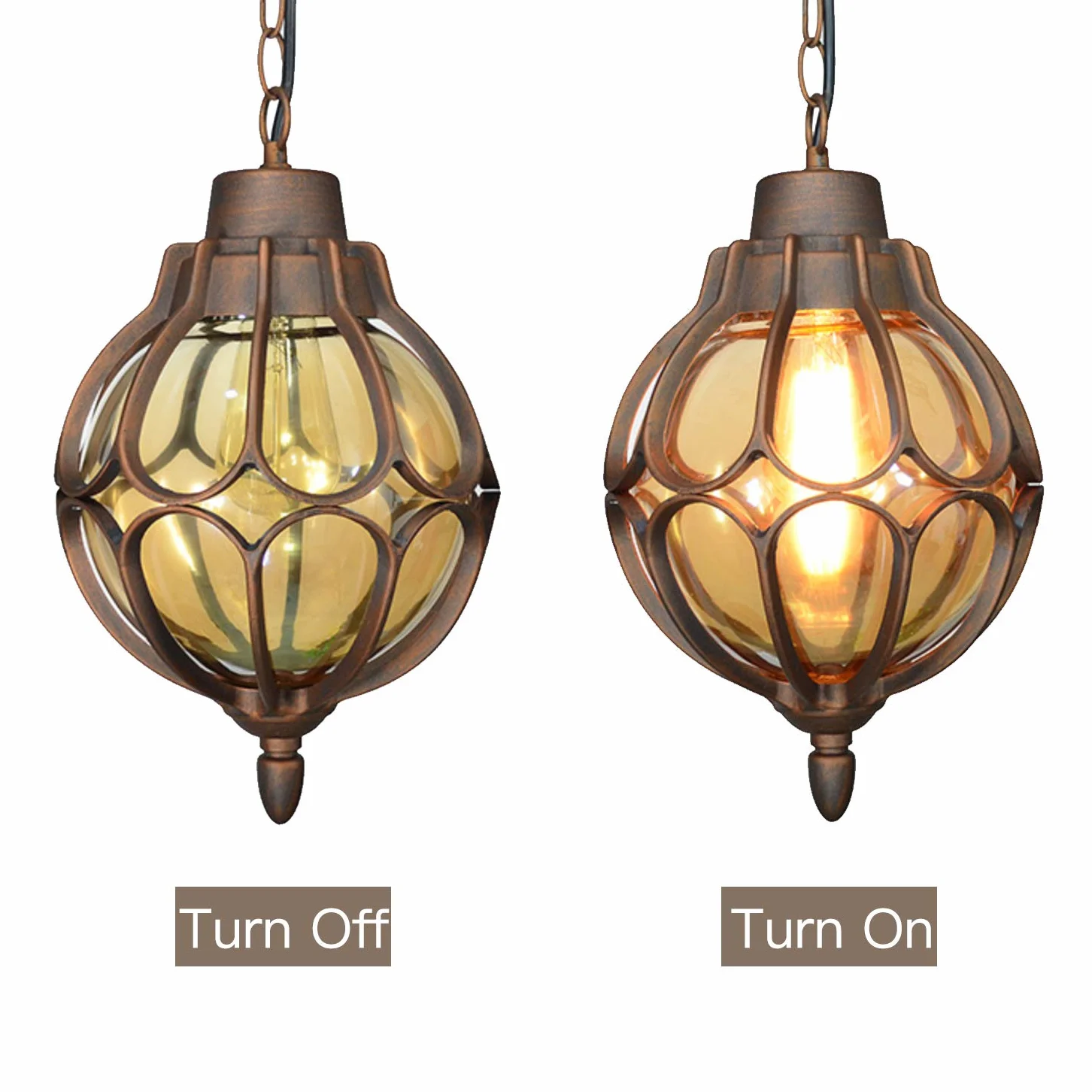 LIUNAIN Vintage lampa wisząca na zewnątrz, wodoszczelna lampa sufitowa, przemysłowa, aluminium, szkło, żyrandol wiszący, oświetlenie na werandę, korytarz, wille, podwórko, do wnętrz, E27