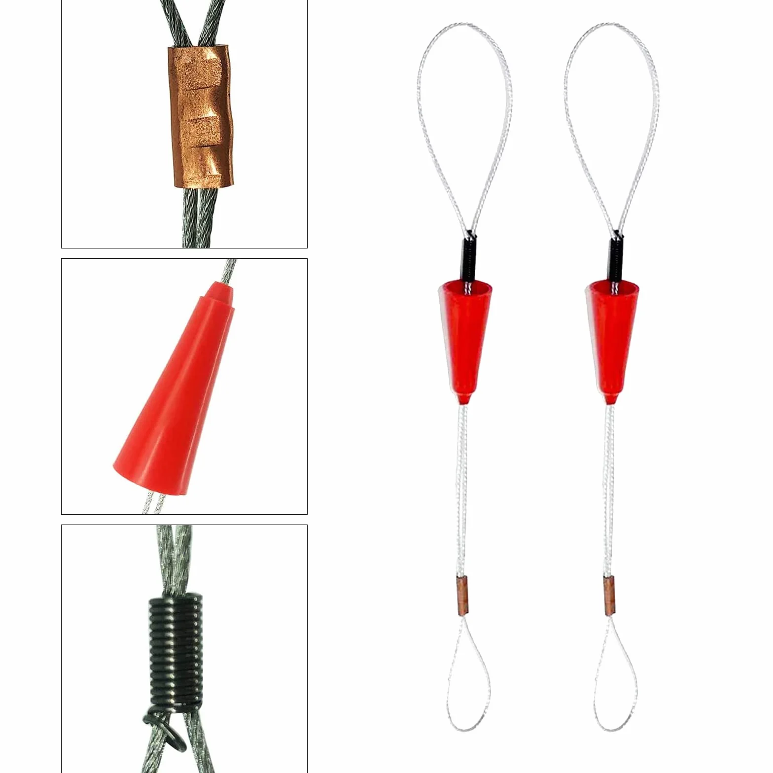 φ 3,6 mm Kabeleinziehhilfe, włókno wciągane z poliestru 20 m z 2 sprężynami prowadzącymi, pomoc w wciąganiu kabli w idealnym taśmie do wprowadzania komunikacji, Nadaje się do światłowodów, domowego