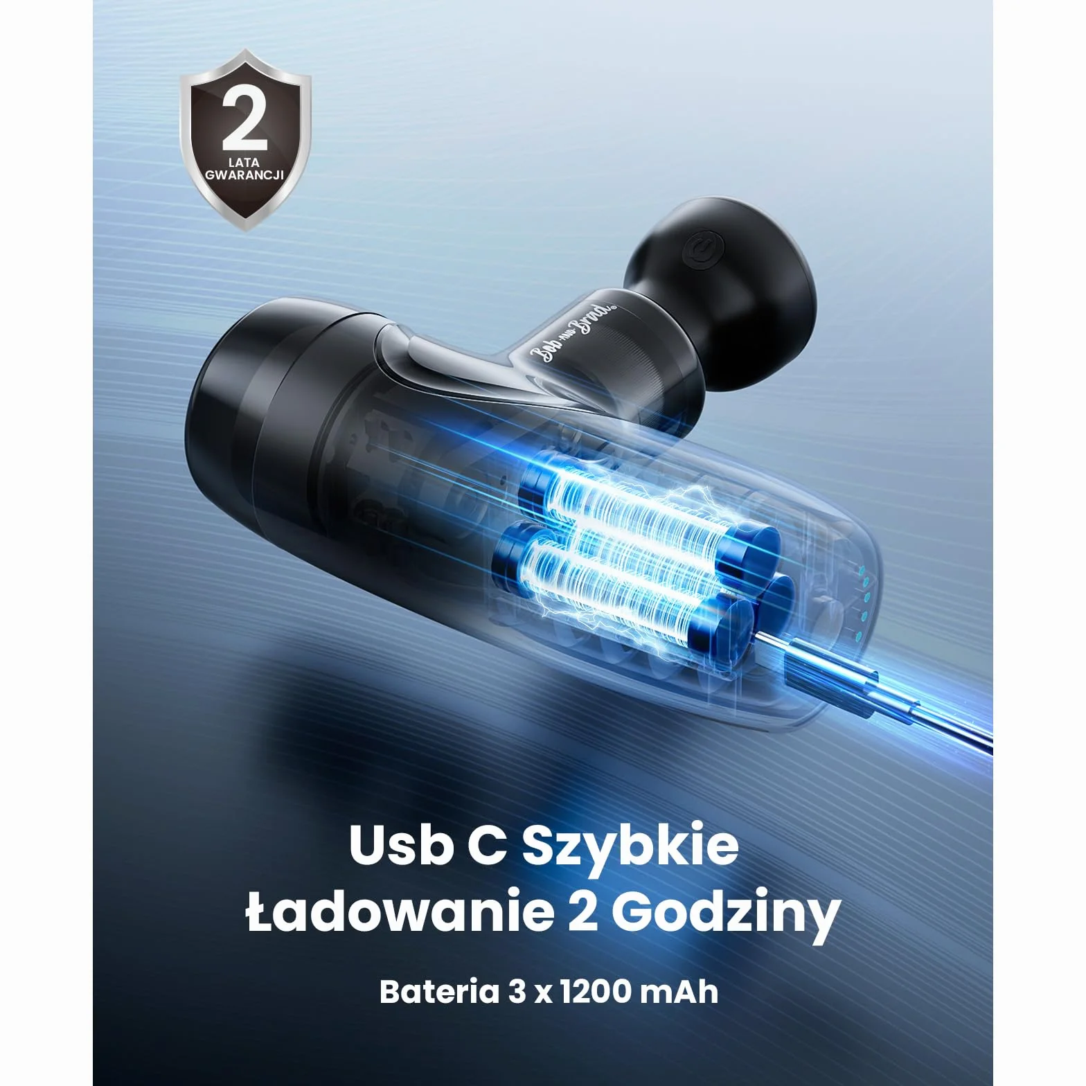 Bob and Brad M7 Plus mini pistolet do masażu z funkcją podgrzewania, 9 mm amplituda, cichy i przenośny Massage Gun, USB-C, do relaksu mięśni i regeneracji, prezent