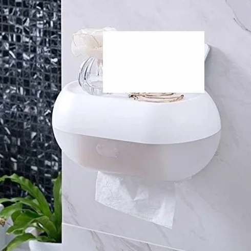 Papier toaletowy Łazienka Plastikowy uchwyt Waterroof Kuchnia Montowana na ścianie Półka na ręczniki w rolce Akcesoria Uchwyt na papier(E)