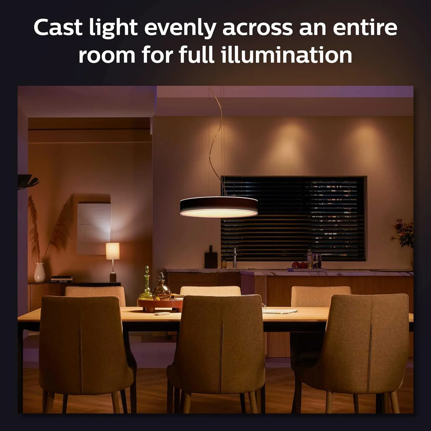 Philips Hue White ambiance Lampa wisząca Enrave 1x35W (czarna), wiele odcieni bieli, możliwość przyciemniania, inteligentne oświetlenie [Klasa energetyczna F]