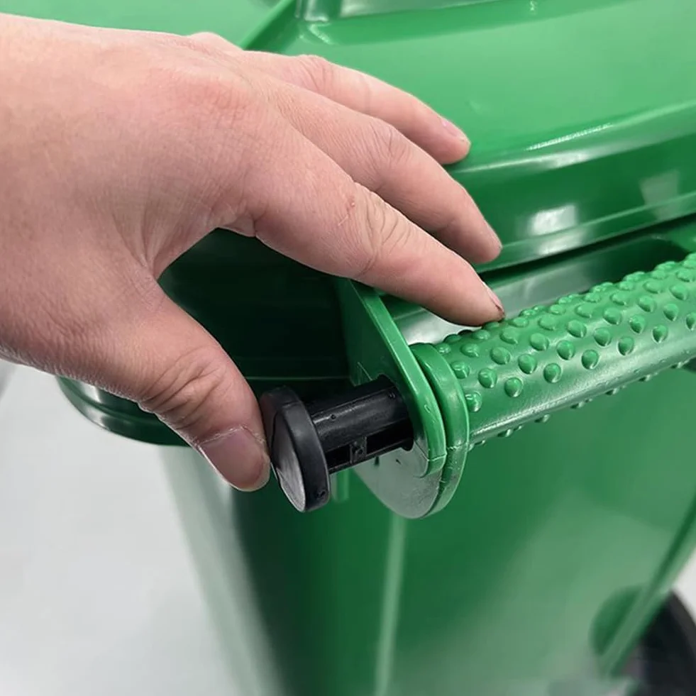 Plastikowe sworznie zawiasowe, 4 szt., czarne, nowoczesny styl, niedokończone wykończenie, mocowanie powierzchniowe, uniwersalne akcesoria do pojemników na śmieci 50 l/80 l/100 l/120 l/240 l
