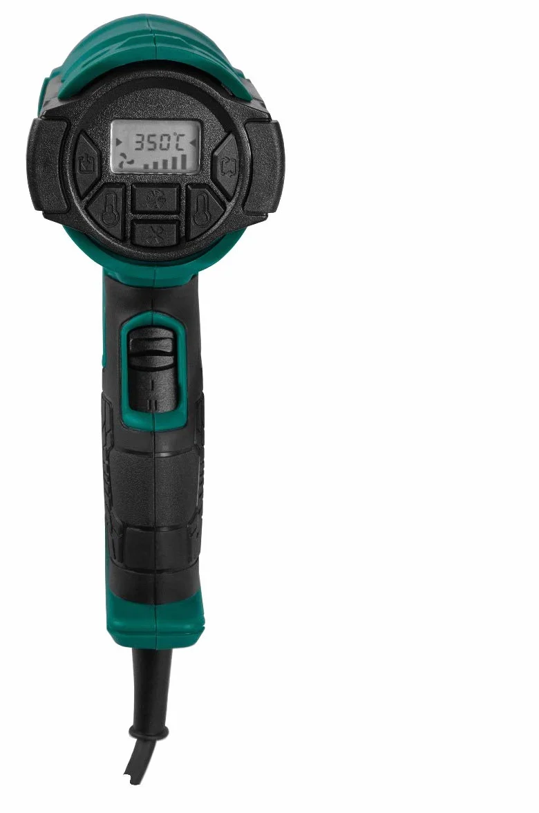 VONROC Profesjonalny pistolet na gorące powietrze | Palnik farby 2000 W – 60 stopni temperatury (50 °C – 650 °C) i 5 poziomów dmuchawy (250 – 500 l/min) – w zestawie akcesoria i torba do