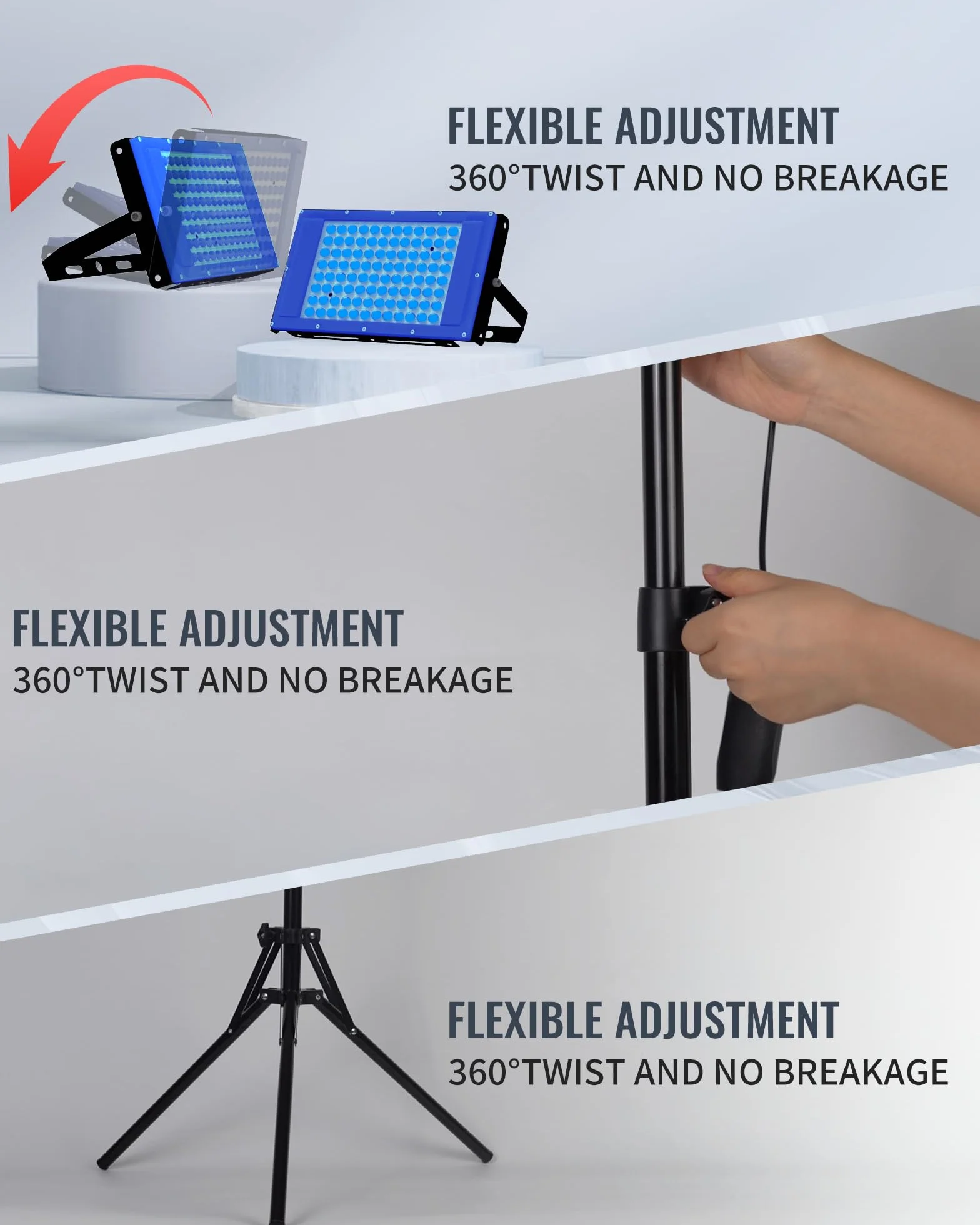 Lampa do opalania Jitesy 460 i 480 NM niebieskie światło terapia solarium 2 tryby