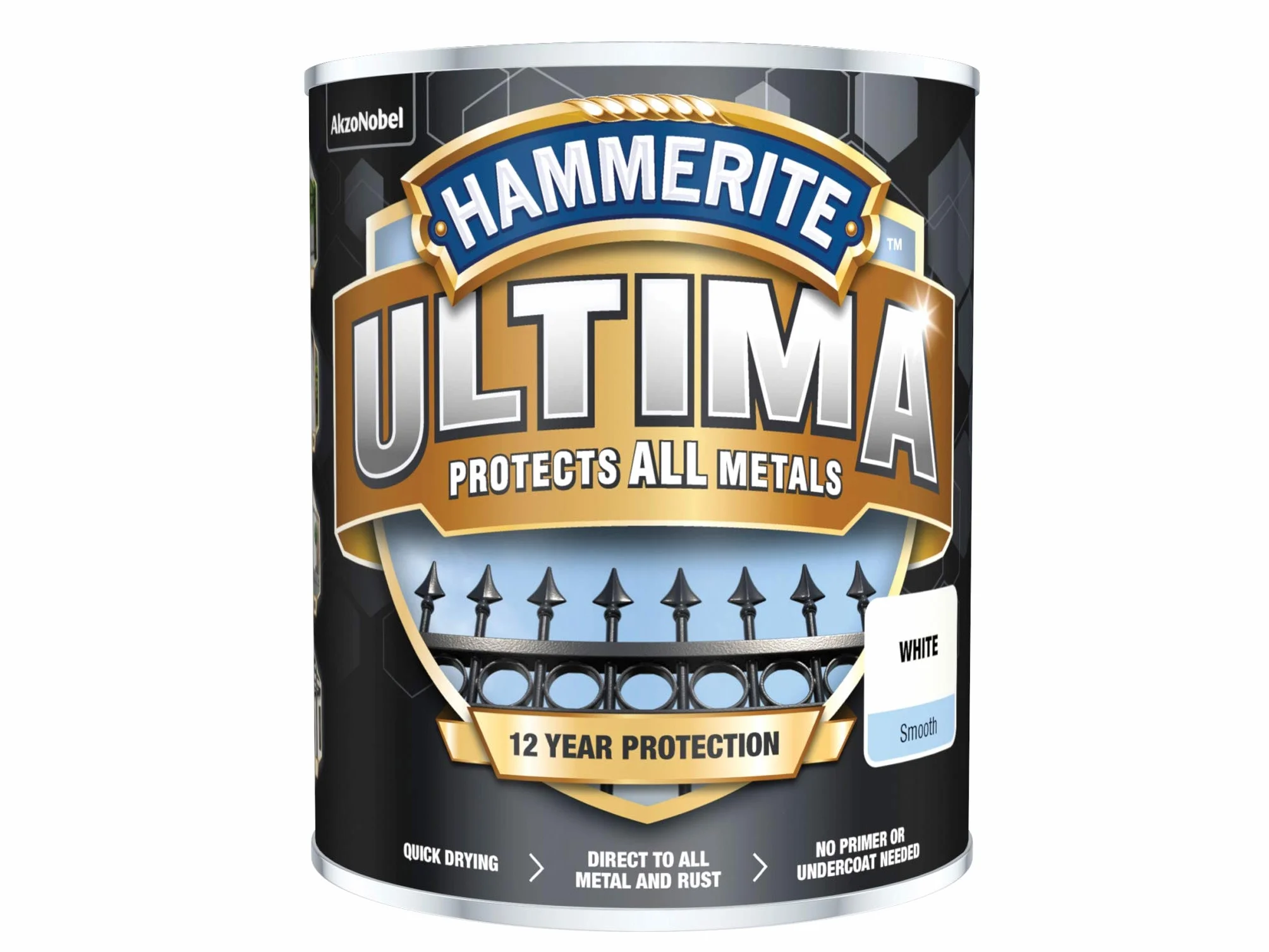 Hammerite Ultima gładka farba do metalu - 750 ml - biała