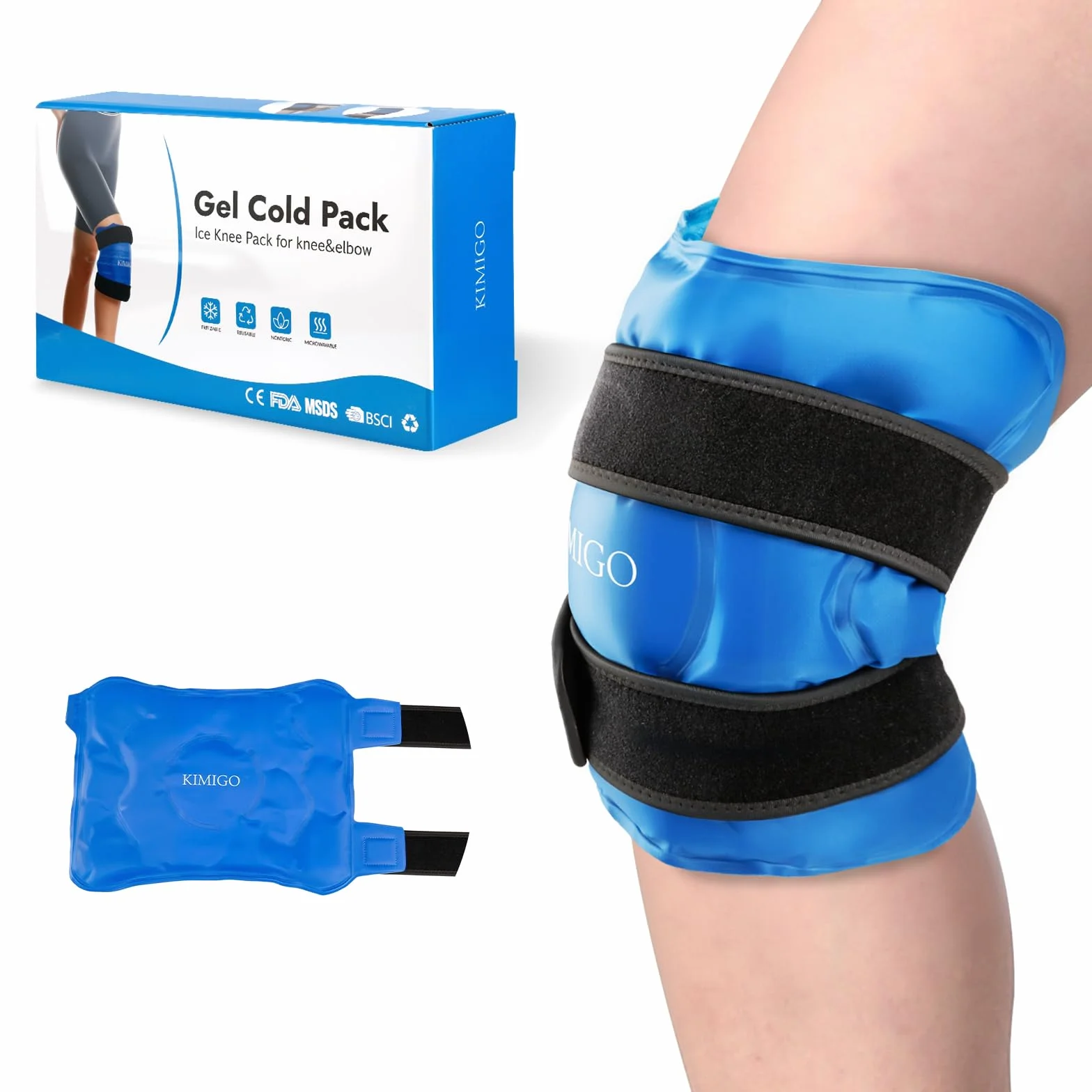 Żelowy Ice Pack do Złagodzenia Bólu Kolana, Wielokrotnego Użytku, Terapia Zimnym i Ciepłym Kompresem