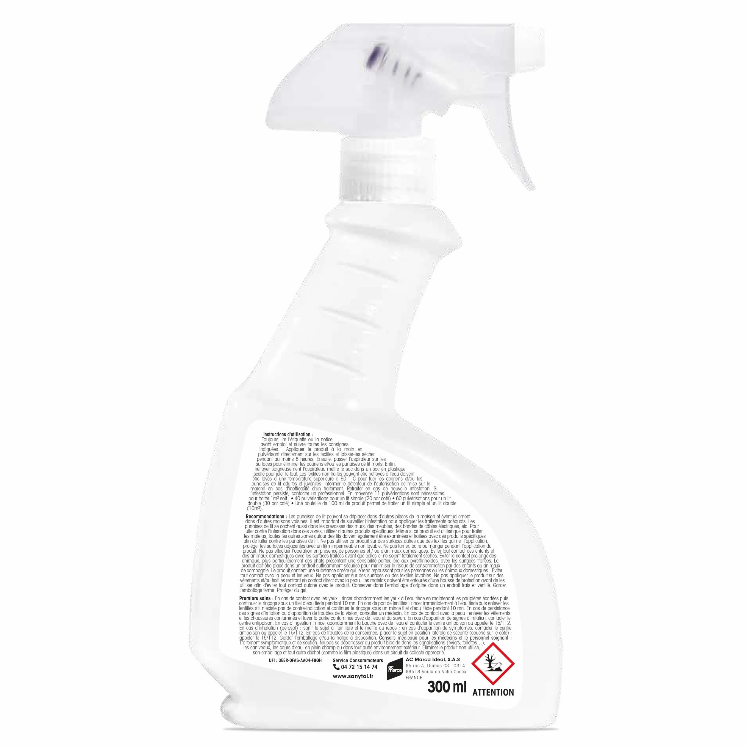 Spray przeciw roztoczom SANYTOL 300 ml