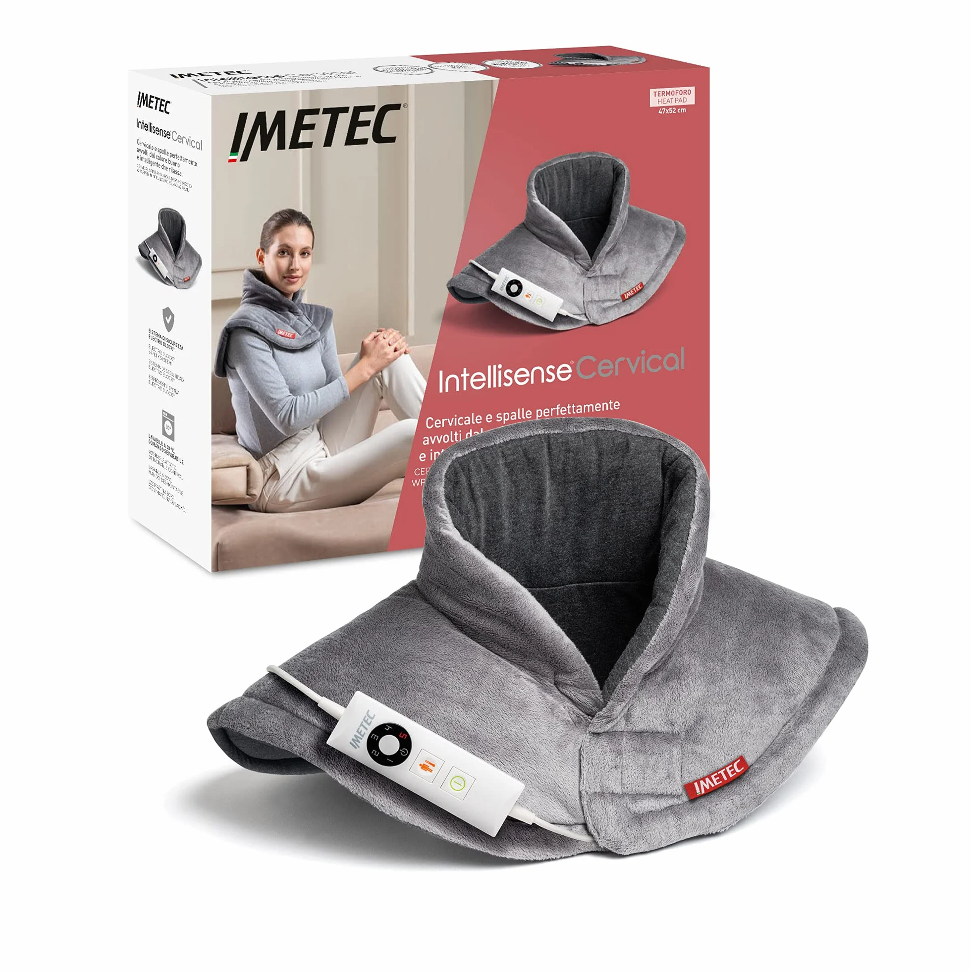 Imetec Intellisense Cervical podkładka termiczna na szyję i ramiona 47x52 cm hipoalergiczna