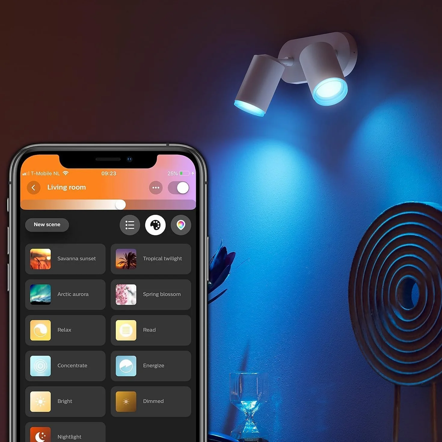 Philips Hue White & Color Ambiance Fugato Spot 2 flg, regulowany, 16 milionów kolorów, sterowany za pomocą aplikacji, kompatybilny z Amazon Alexa (Echo, Echo Dot)