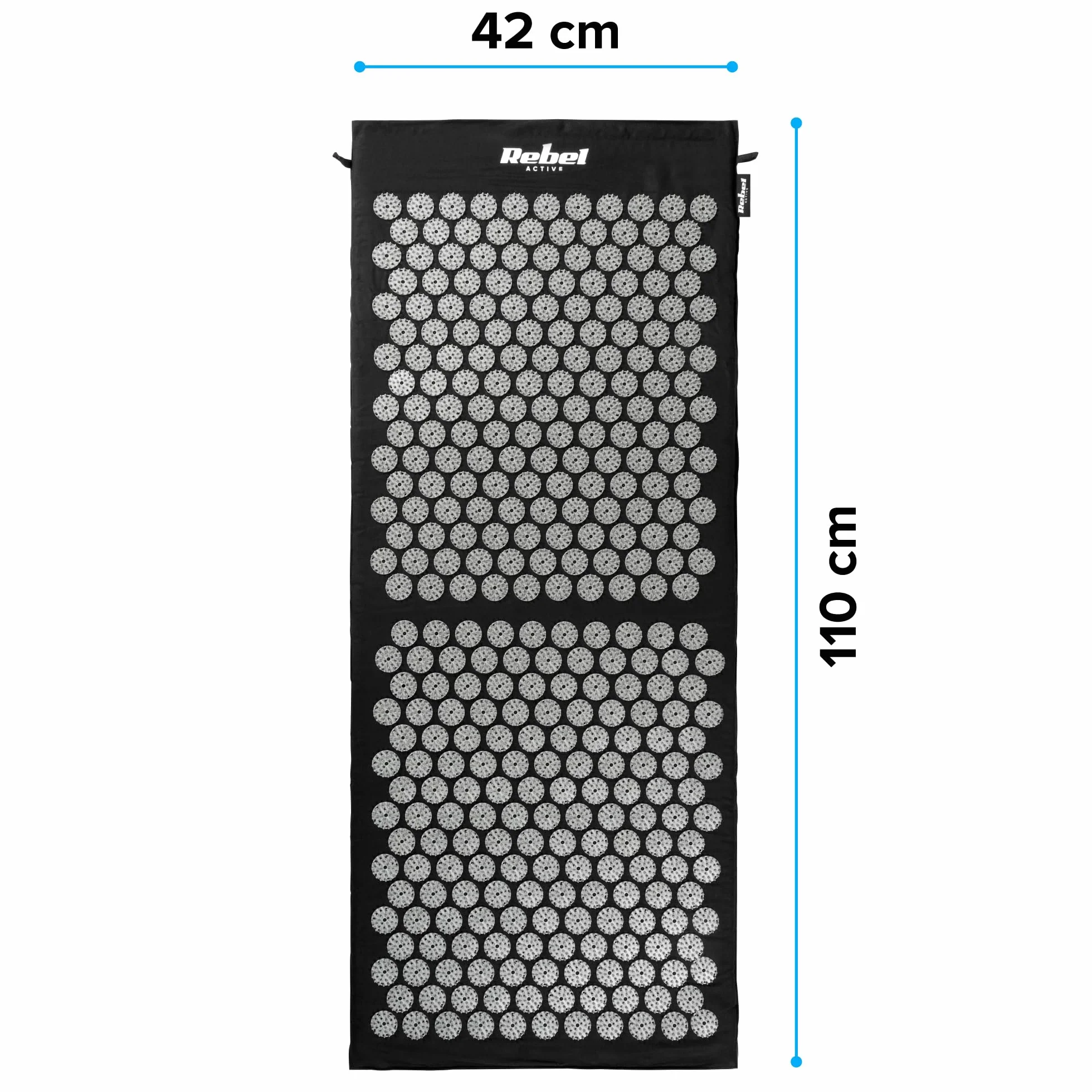 Rebel Electro Mata Zdrowotna do Akupresury z Kolcami 110x42cm RBA-6010-BK