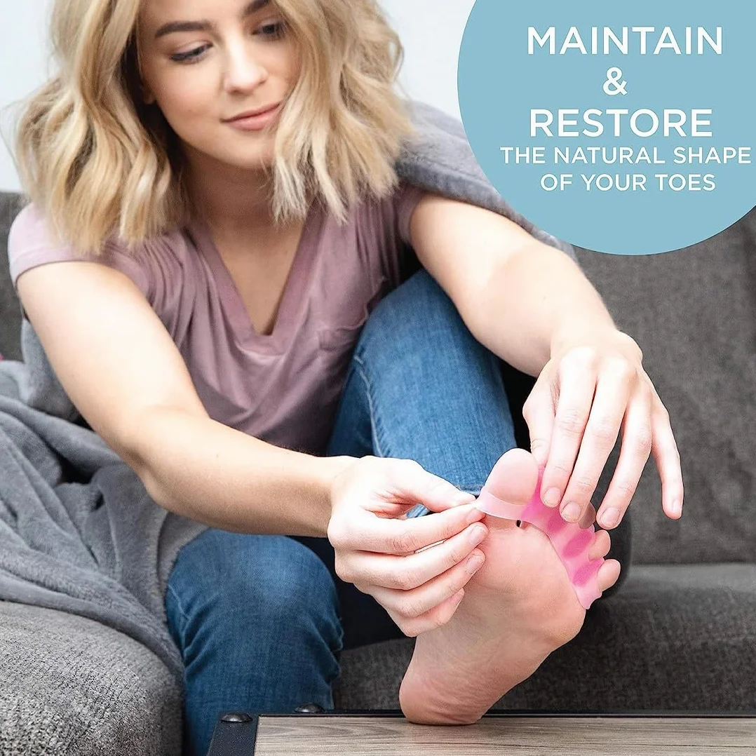 Żelowe separatory palców do stóp Hallux Valgus Hammertoe 4 pary