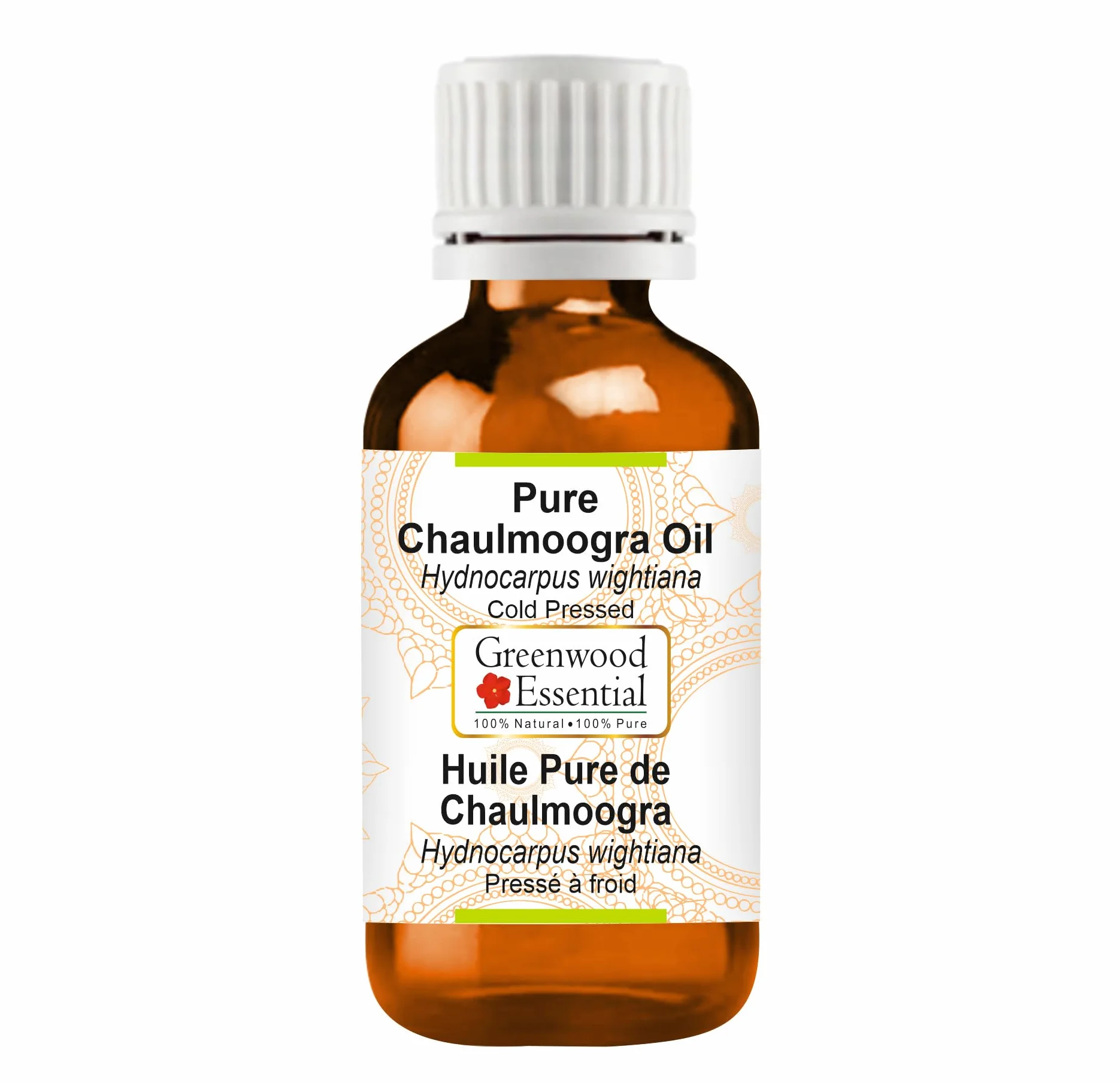 Greenwood Essential Czysty olejek Chaulmoogra Hydnocarpus Wightiana tłoczony na zimno 100 ml