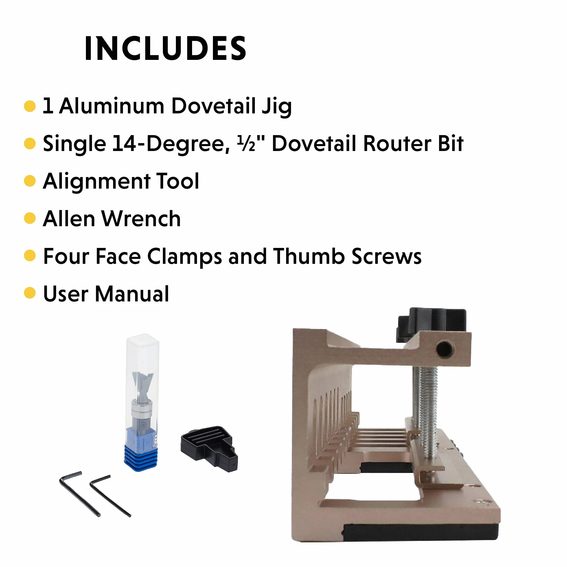Mnixy Pro Dovetailer 2 Jig na jaskółczy ogon (861), złoty