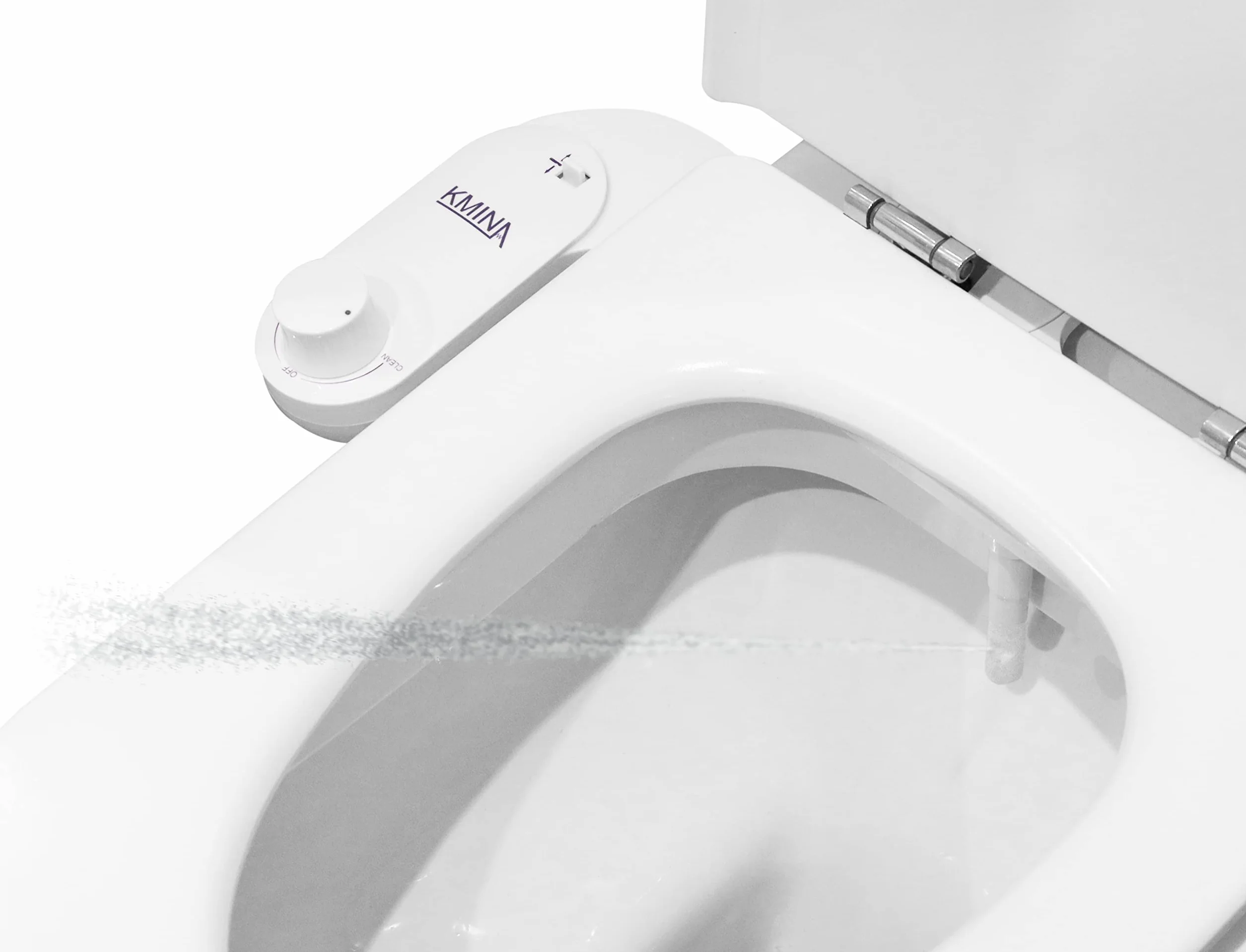 Bidet toaletowy z zimną wodą przenośny nieelektryczny regulowany ciśnienie biały długość węża 80 cm