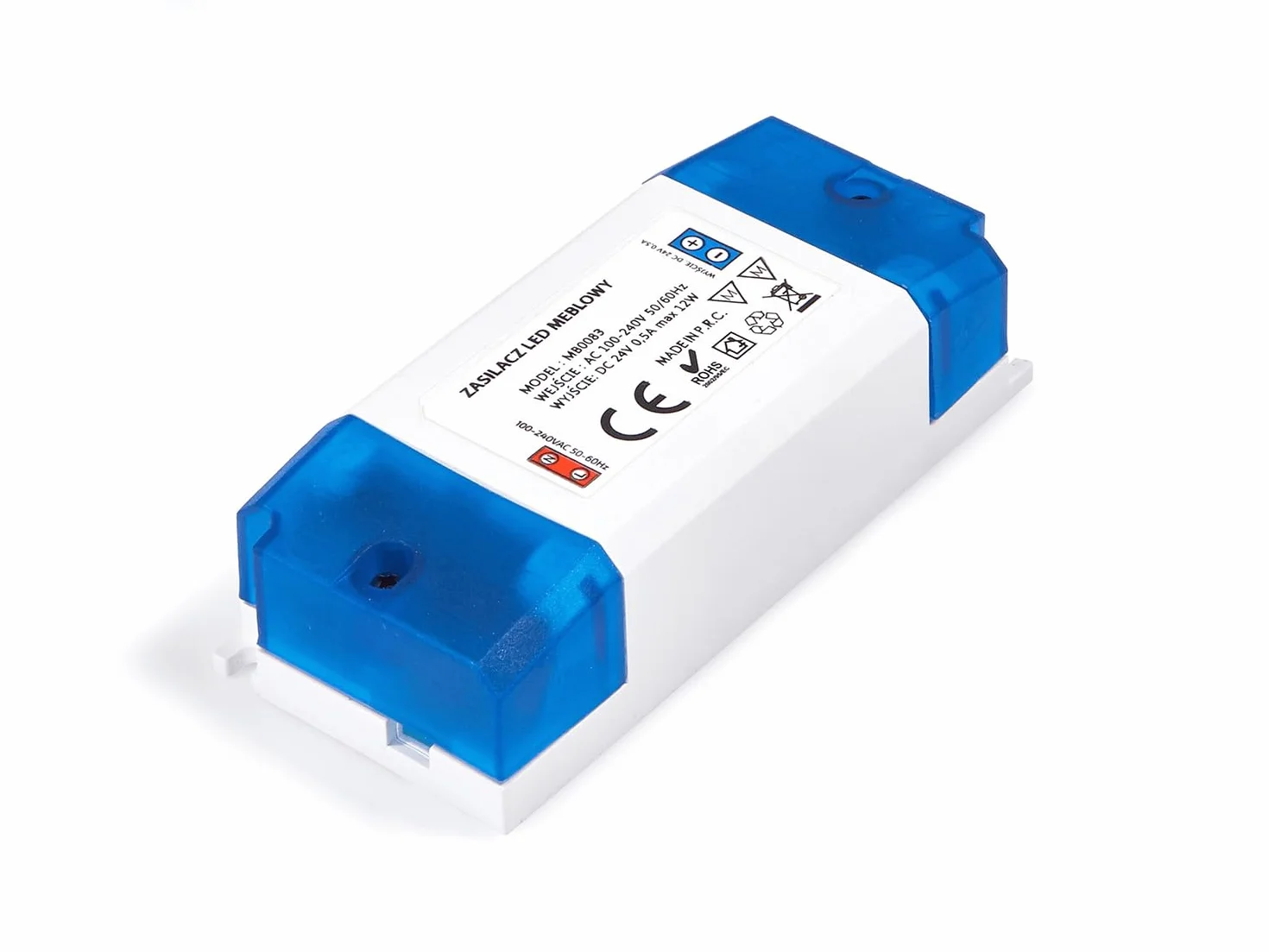 Zasilacz meblowy - Zasilacze LED - Zasilacz modułowy do oświetlenia LED - Zaawansowane funkcje bezpieczeństwa - Eaglerise 24V 12W 0.5A IP20-89x39x23mm