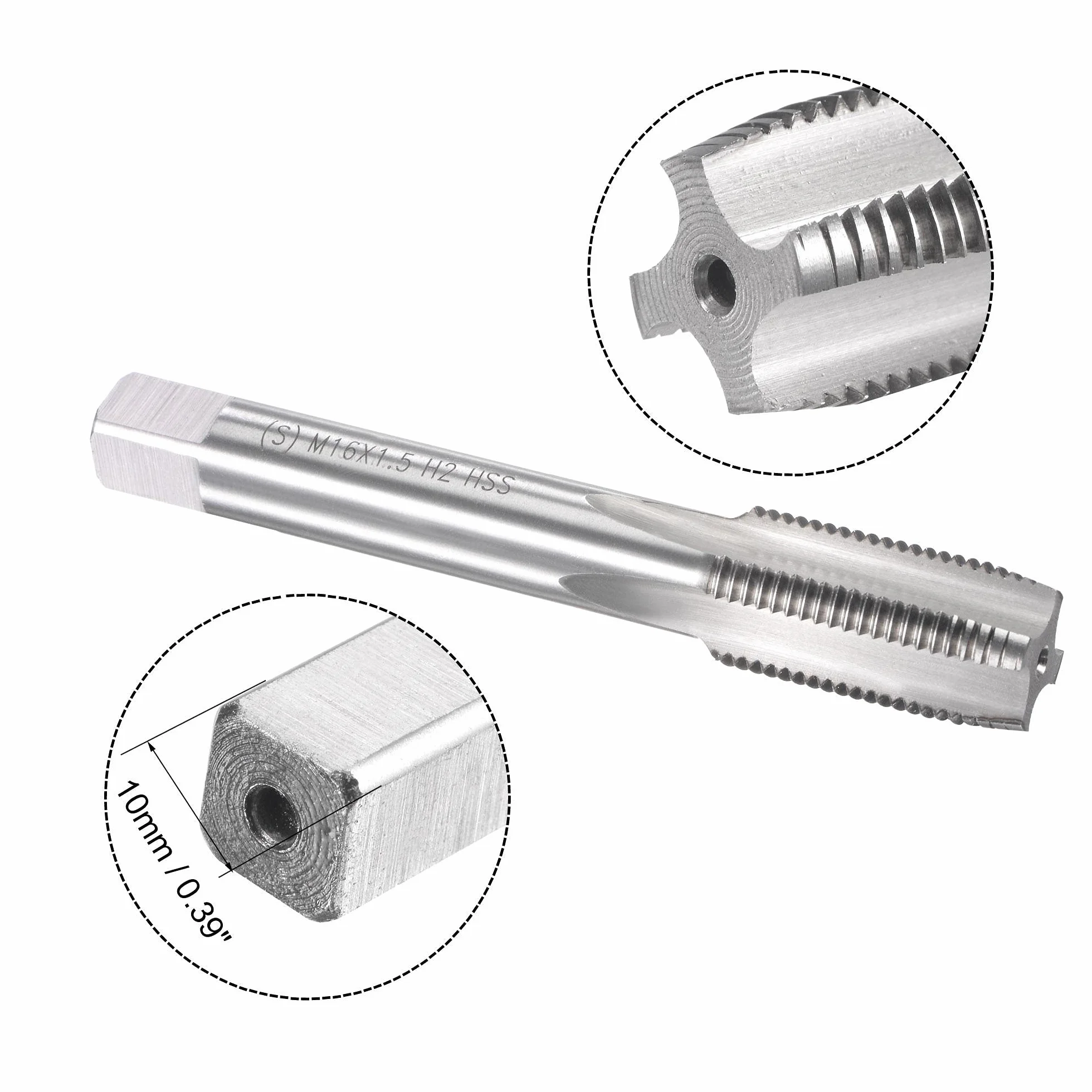 Zestaw gwintowników i narzynek metrycznych M16 x 1,5 mm, gwintownik maszynowy z okrągłą narzynką, zestaw gwintowników i narzynek do naprawy gwintów nakrętek i śrub