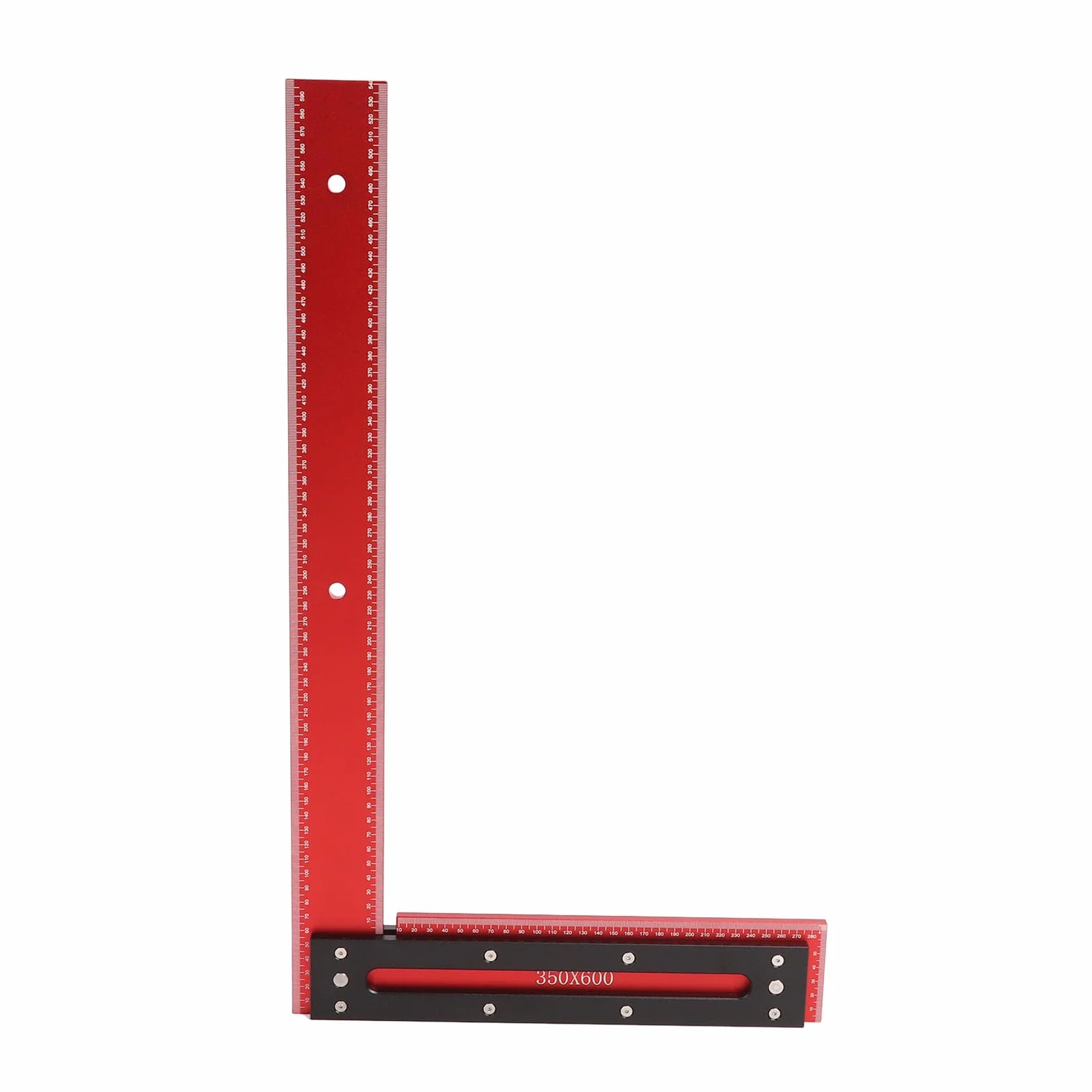 Linijka Kwadratowa L Linijka do Obróbki Drewna, 24-calowa Linijka Kątowa ze Stopu Aluminium 350x600 Mm, Przenośne Narzędzie Pomiarowe o Wysokiej Dokładności