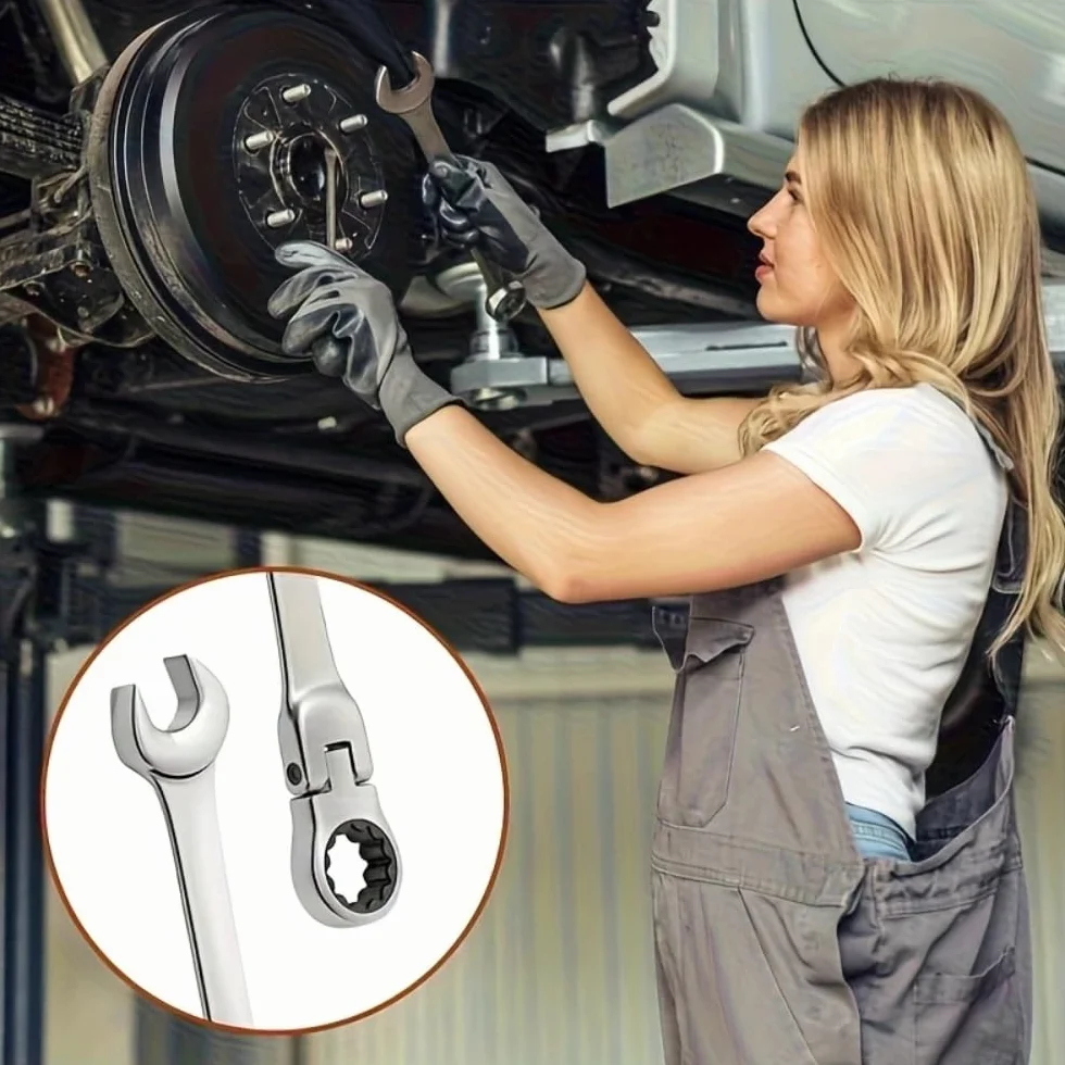 Telescopic Ratchet 1 szt. Zestaw kluczy grzechotkowych z 72 zębami, regulowany moment obrotowy do użytku w samochodach i ciężkich warunkach mały klucz dynamometryczny(21mm)