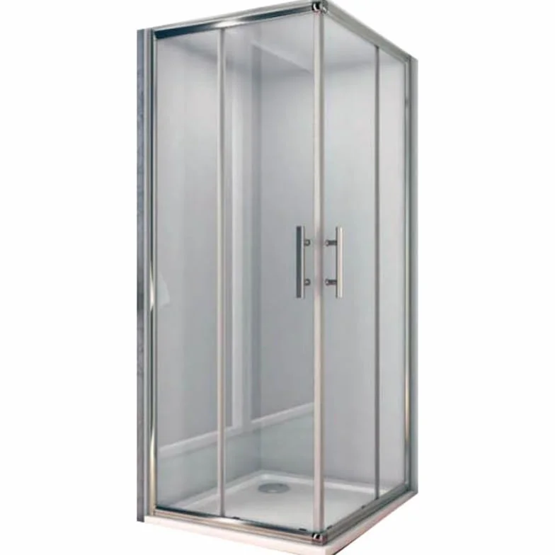 IMPALLI narożna kabina prysznicowa H190 cm wysuwane drzwi przesuwne 68-69,5 cm 98-89,5 cm odwracalna kabina prysznicowa z nadrukiem 6 mm aluminiowe profile polerowany chrom (INCYLLA 70 x 100)