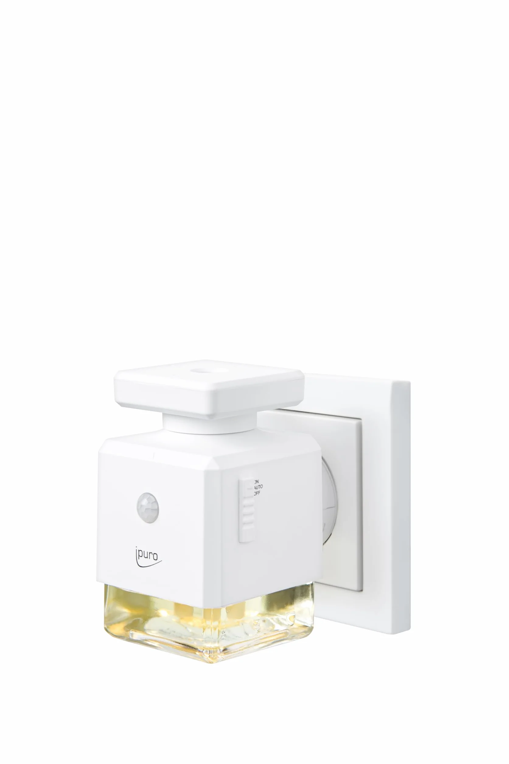 ipuro Electric Scent Plug z czujnikiem ruchu i oświetleniem otoczenia – dyfuzor zapachowy do gniazdka – odświeżacz powietrza z 3 poziomami zapachu – automatyczny dozownik zapachów Essentials
