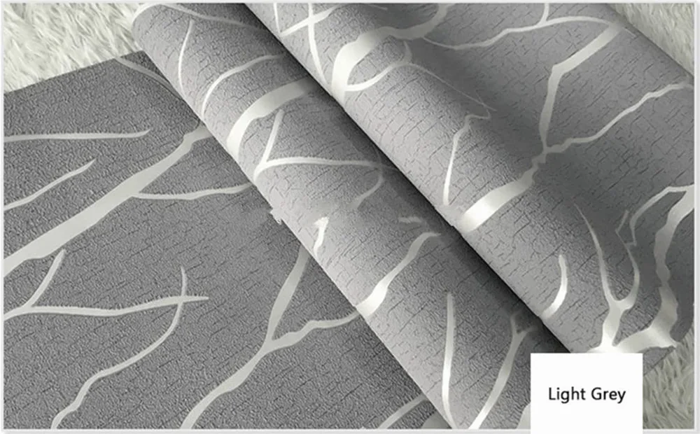 Tapeta 3D relief drzewo w paski szara na fizelinie do salonu