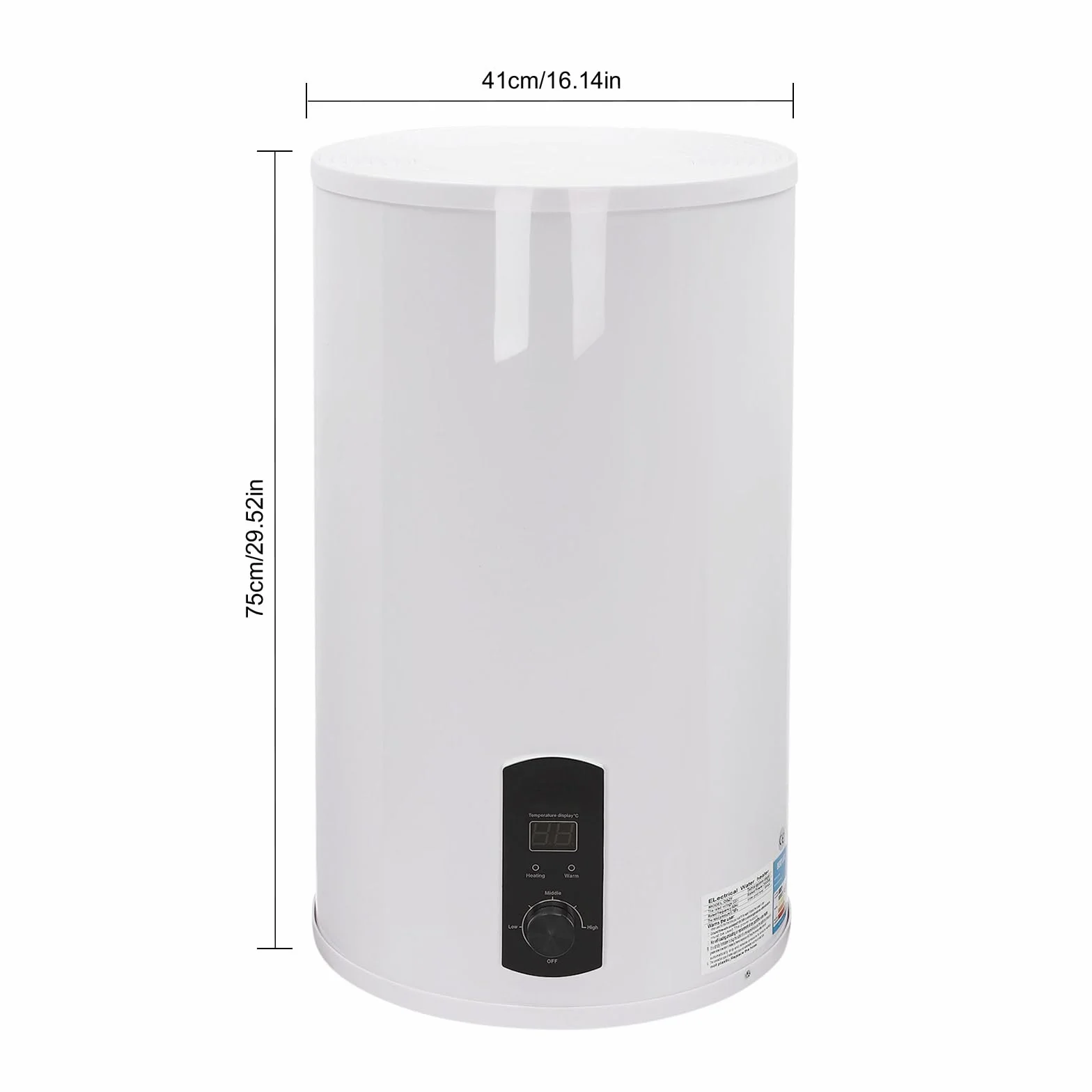 Elektryczny zbiornik ciepłej wody, bojler do zawieszenia na ścianie, Smart Control, bezzbiornik, regulowana moc 50 l, 80 l, 100 l, 120 l (120 l)