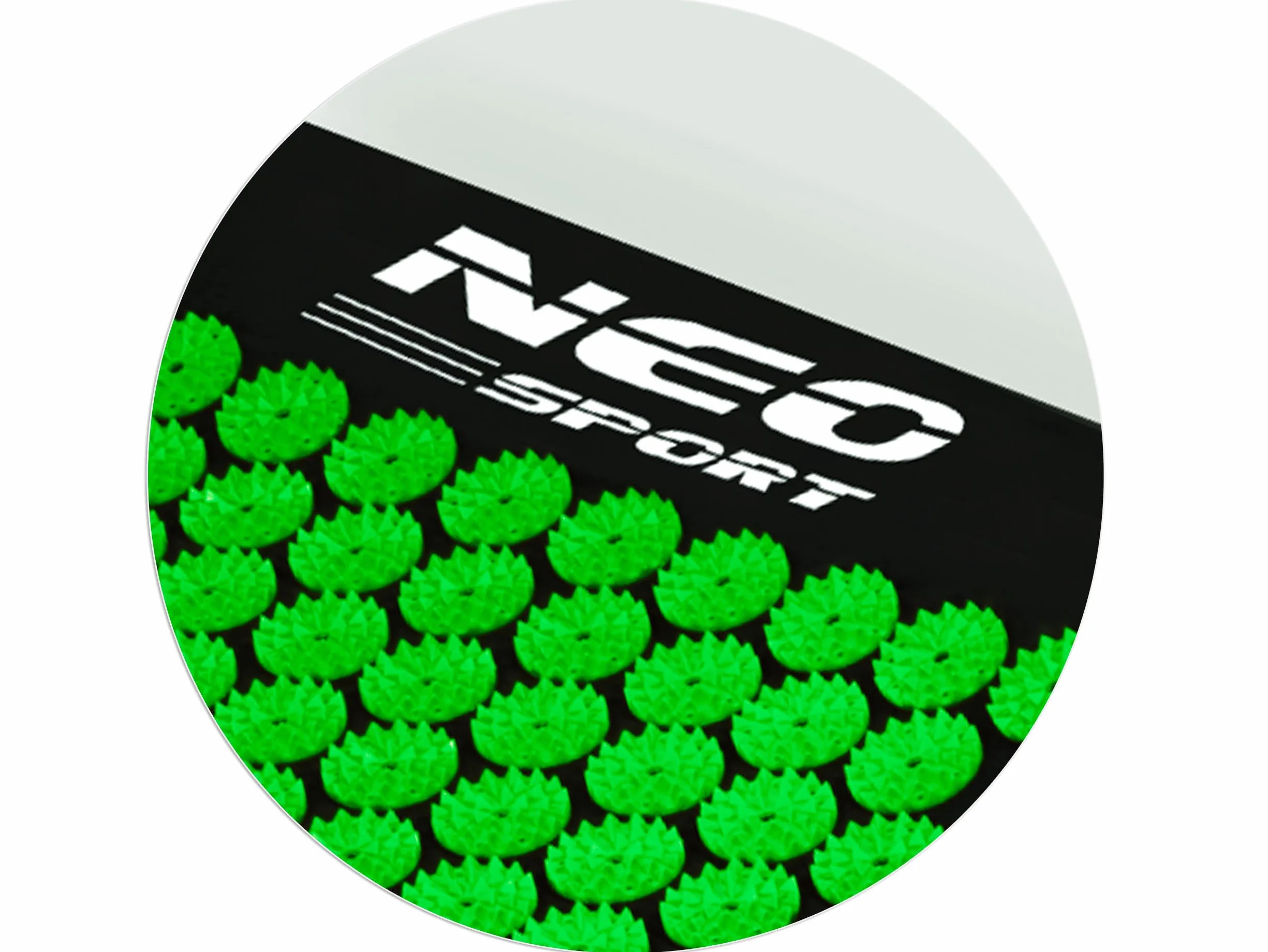 Neo-Sport - Mata do akupresury z poduszką i torbą do przenoszenia - zestaw - 125 x 46 cm - zdejmowana poszewka z bawełny - mata kolczasta do masażu całego ciała, akupunktura - czarna i zielona