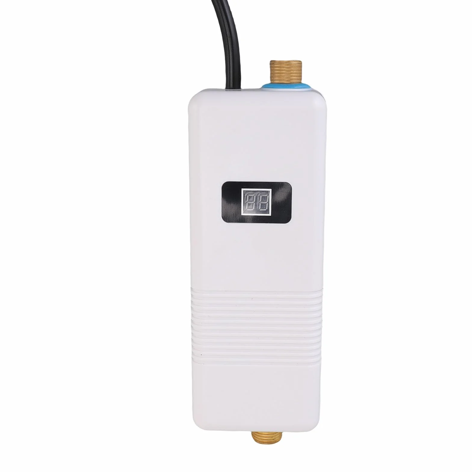 Eujgoov XY FC 3000W Natychmiast Elektryczny Podgrzewacz Wody z Mosiężnym Wylotem Wlotu, Korpusem ze Stali Nierdzewnej, Odpowiedni do Kuchni, Kempingów, (Wtyczka UE 220V)