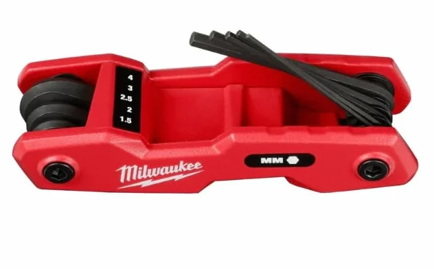 Milwaukee - metryczny składany zestaw kluczy sześciokątnych - 8 sztuk 4932480978