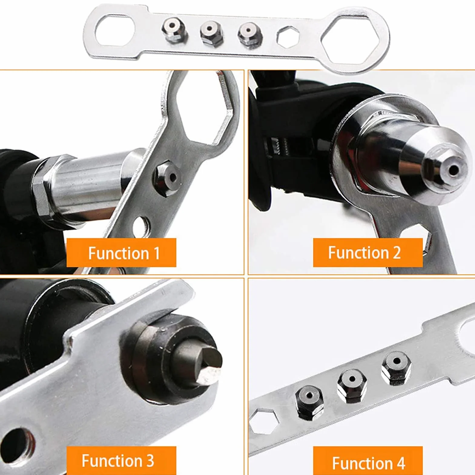 N/H Alldo elektryczny adapter do nitów zrywalnych, adapter do nitów zrywalnych, pistolet do nitów rdzeniowych, akcesoria do wkrętarek akumulatorowych i wiertarek
