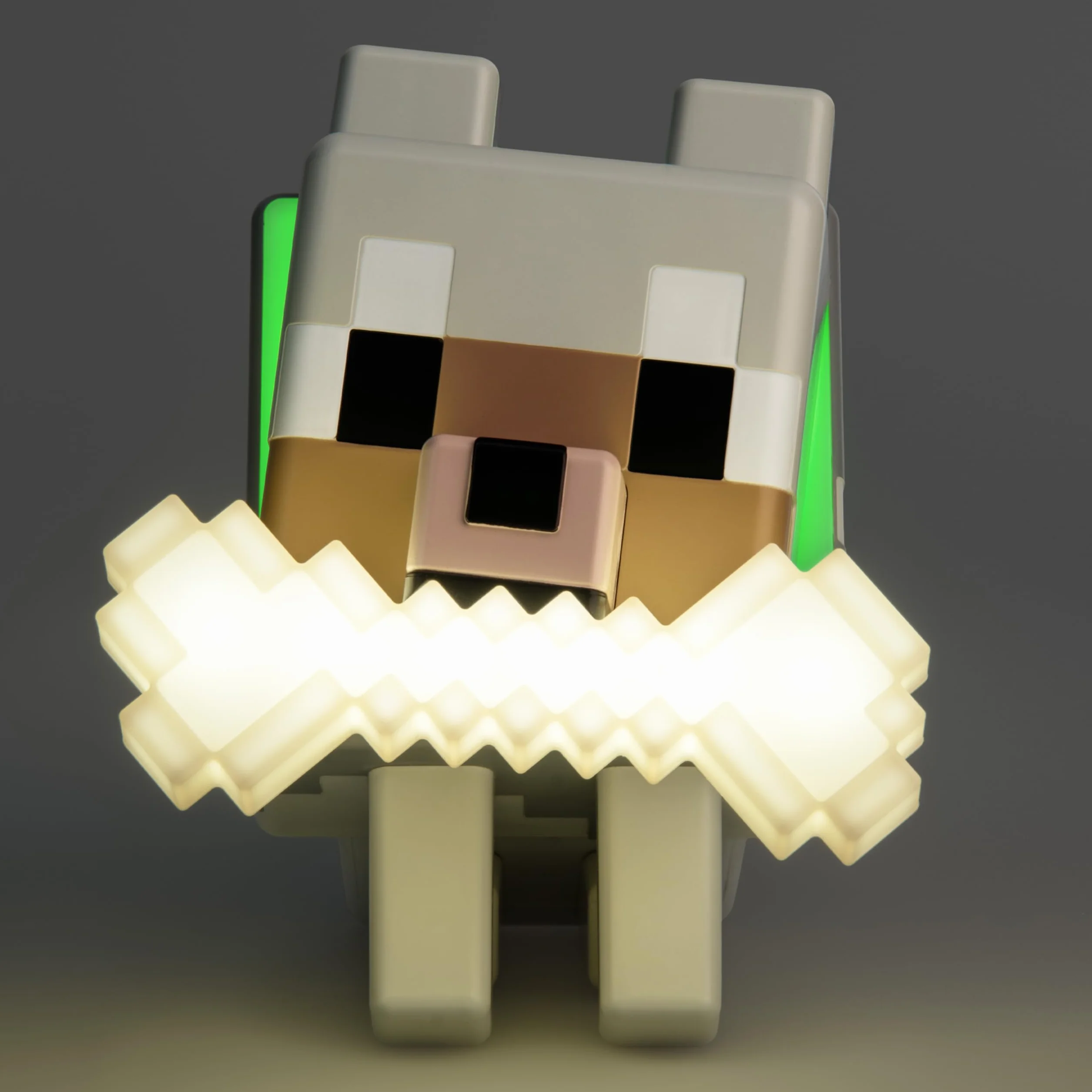 Paladone Minecraft Wolf GloBuddies 3D zmieniające kolor światła, oficjalnie licencjonowana lampka nocna LED, dotknij, aby zmienić kolor, towar do gier, zasilanie bateryjne