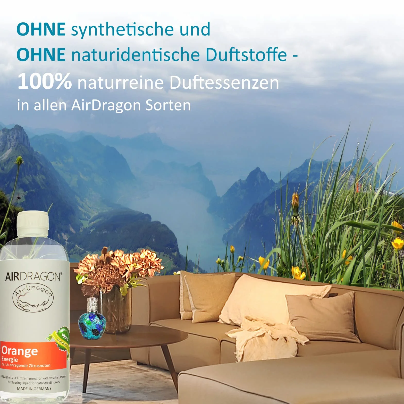 AIRDRAGON® Pomarańczowy 500 ml Premium naturalny zapach do pomieszczeń