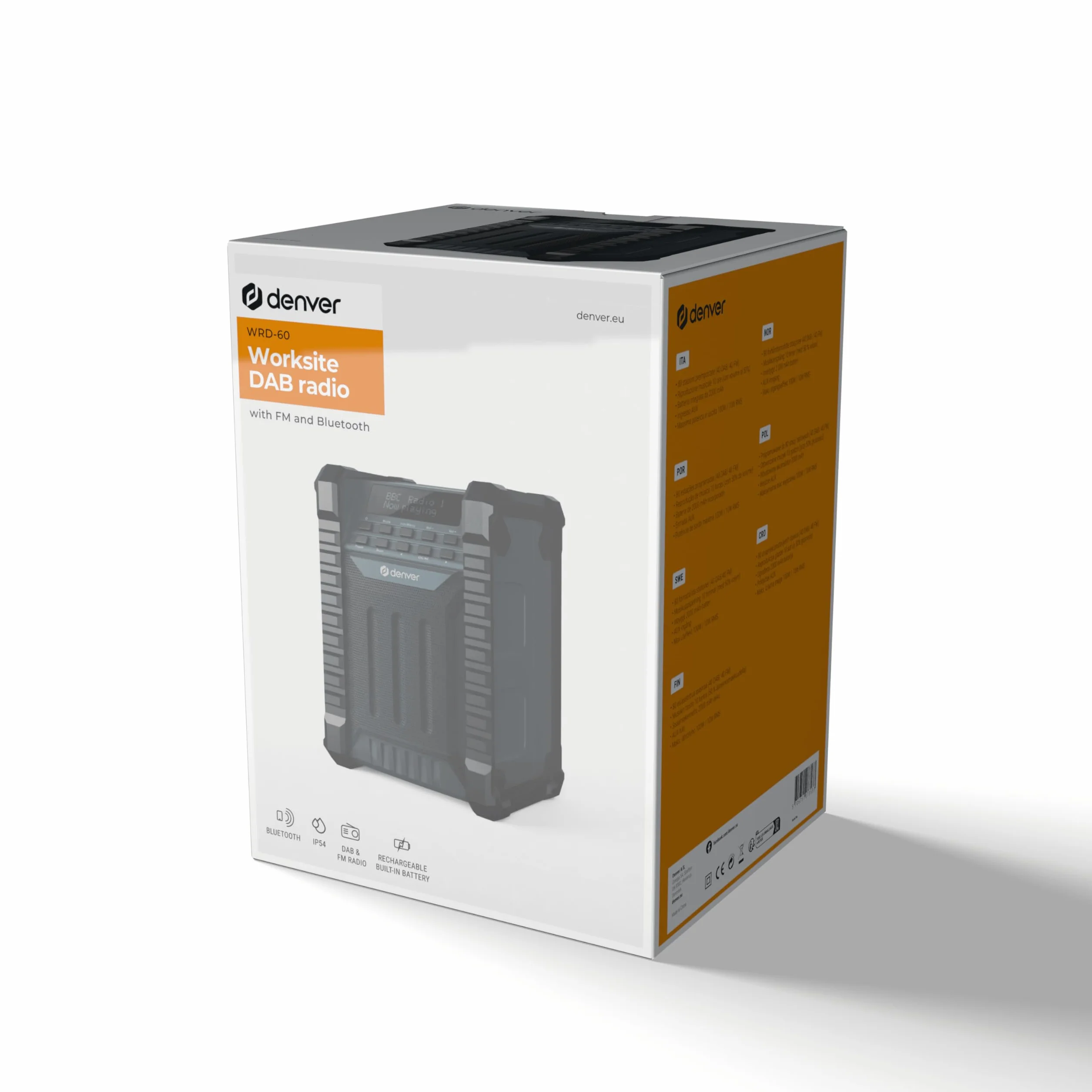 Denver WRD-60 DAB+/FM Baustellenradio z Bluetooth i akumulatorem