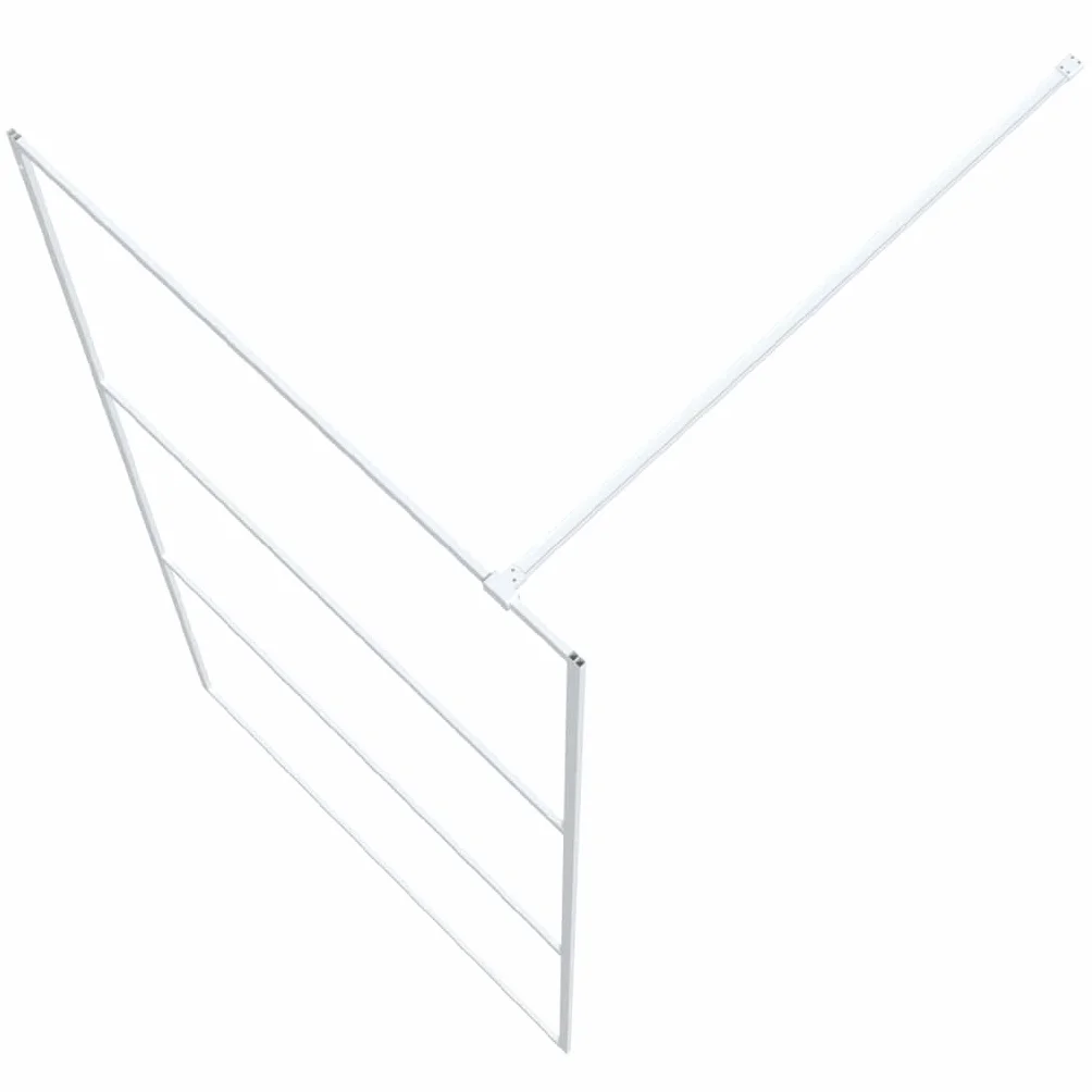 Ściana Prysznicowa — Minimalistyczne Akcesorium łazienkowe z solidną szklaną wnęką ESG, dopasowaną do Wnęki, Regulowany Profil, Czarna Aluminiowa Rama, bezproblemowa. (100 x 195 cm)