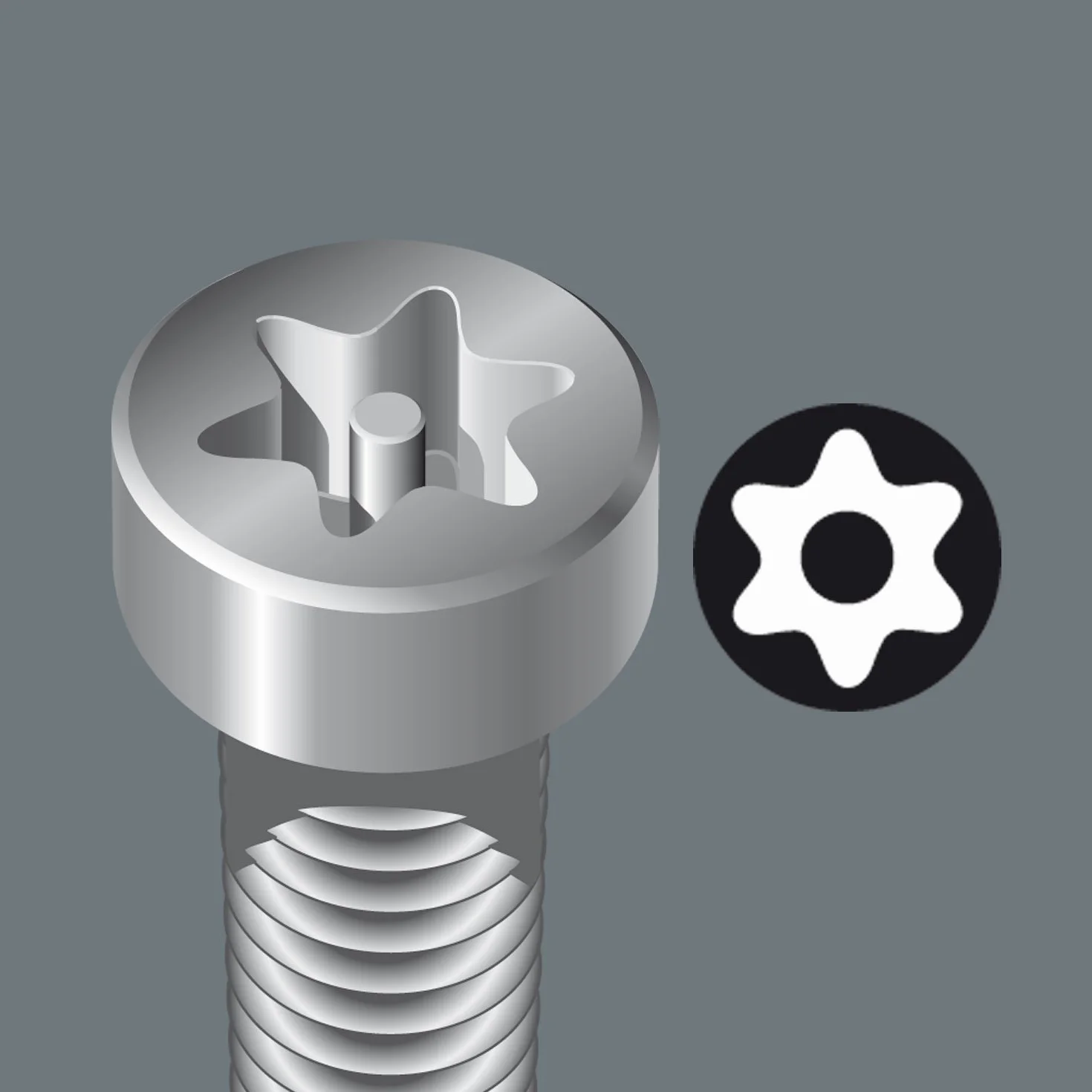 Wkrętak precyzyjny TORX® BO z otworem TX8 x 60 mm z końcówą BlackPoint 2067 Wera
