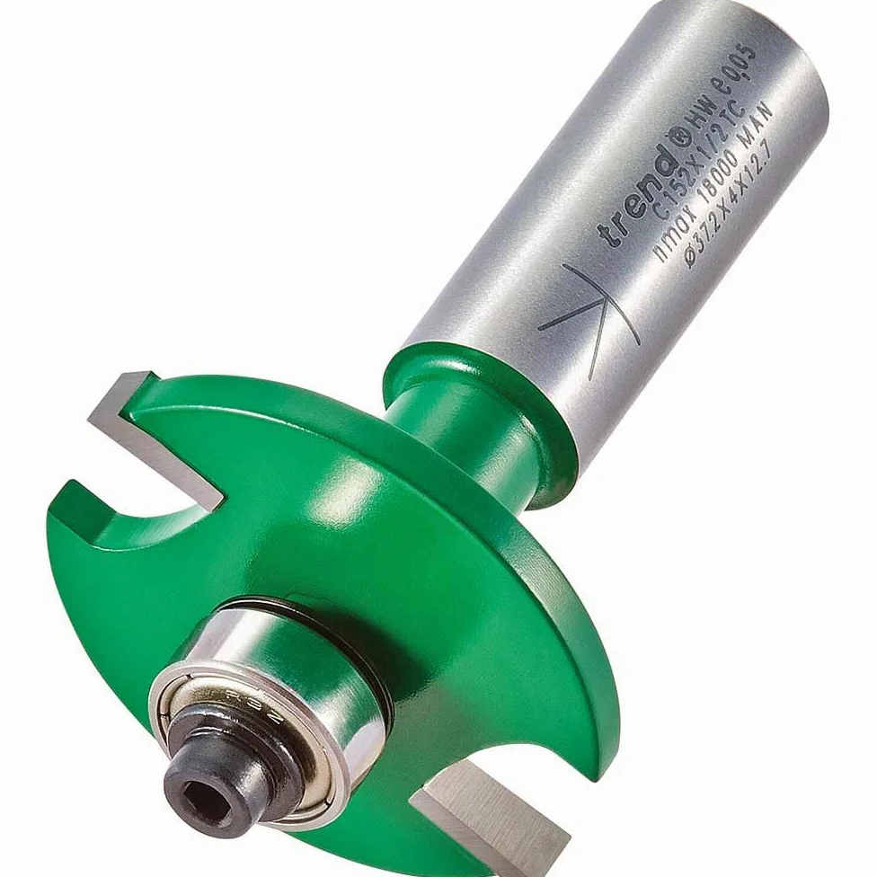 Trend Frez do lamelek z łożyskiem TCT, trzpień 1/2", 4 mm | Frez prowadzący do połączeń lamelkowych: końcówka TCT, długość cięcia 4 mm, trzpień 1/2", rozmiary 0/10/20, C152X1/2TC