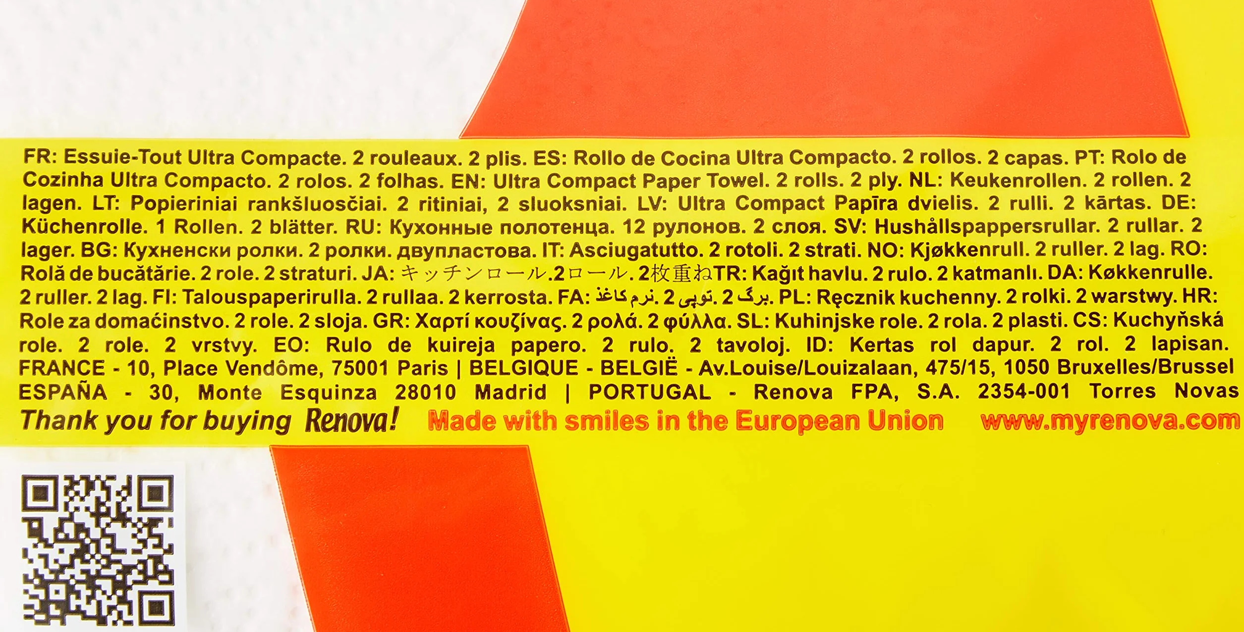 Renova Rolki kuchenne Maxi Absorption Extra XXL 2 rolki papieru Standard XXL z certyfikatem FSC