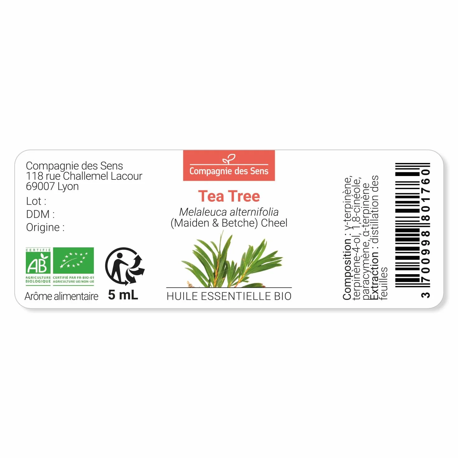 Olejek eteryczny z Drzewa Herbacianego BIO 10 ml 100% Czysty Naturalny ChromaCert®