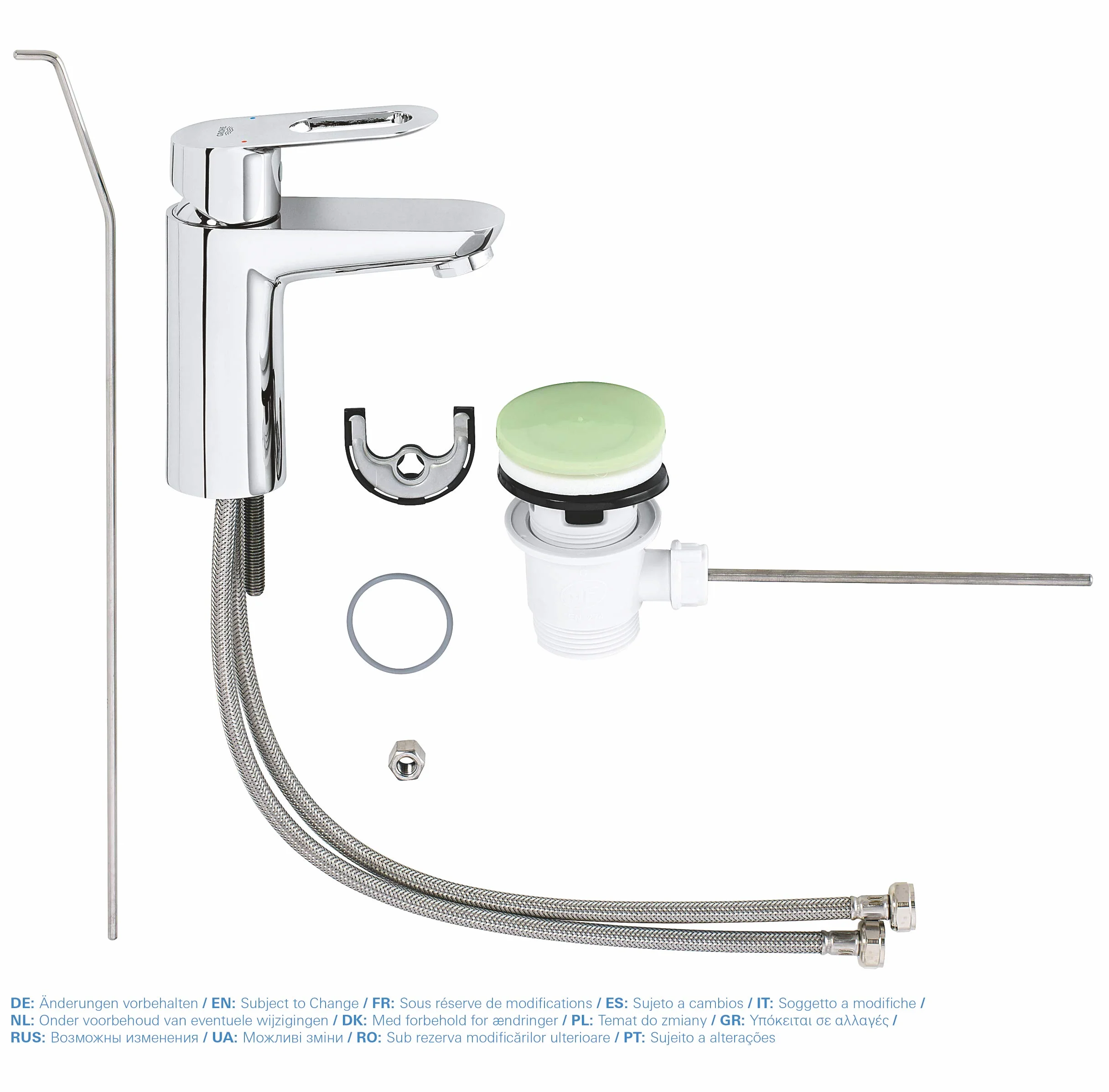 Grohe Bateria Umywalkowa, Srebrny, S