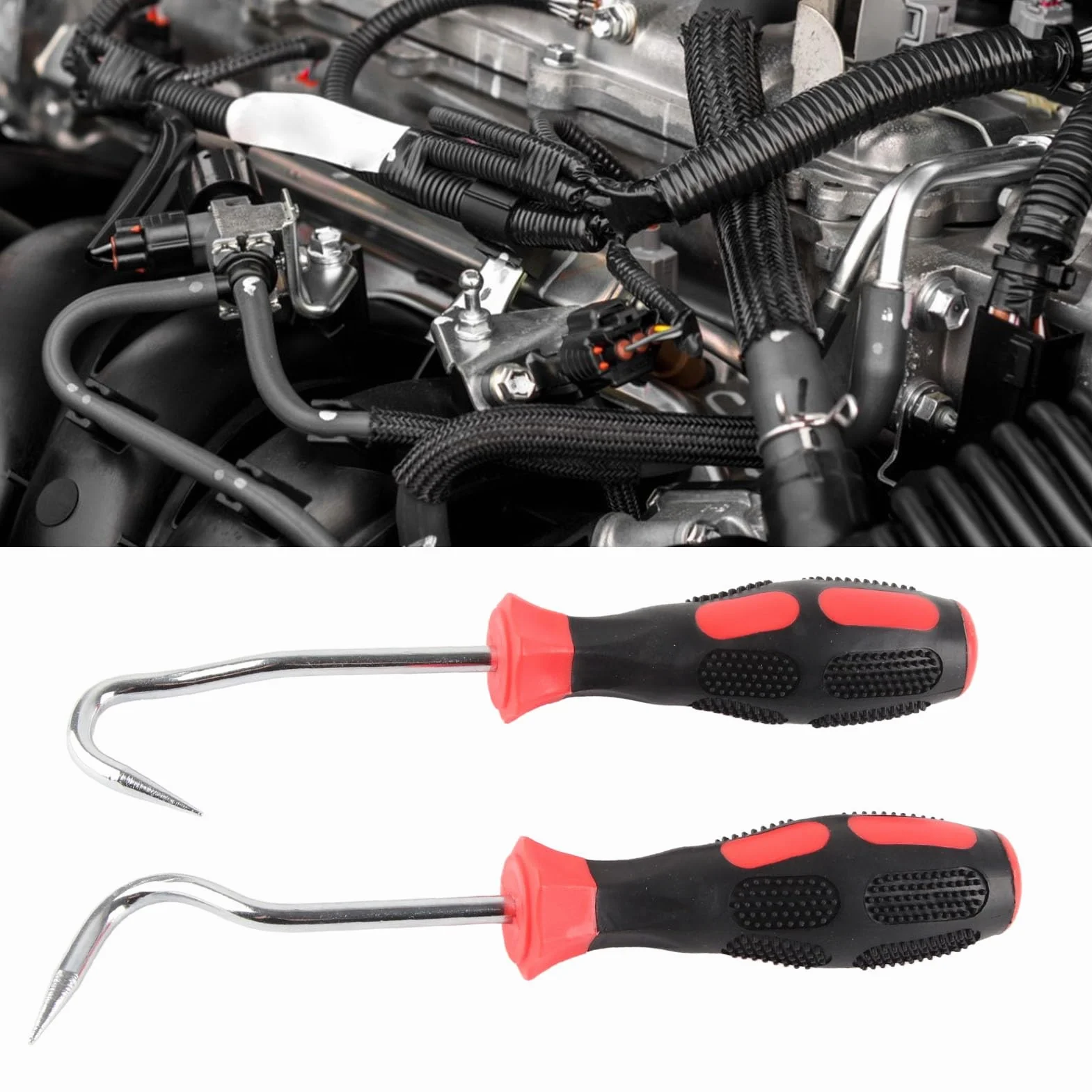 Narzędzie do ściągania węża chłodniczego, narzędzie do ściągania węża chłodniczego, zestaw narzędzi mechanicznych, 2-częściowy zestaw narzędzi do zdejmowania węża